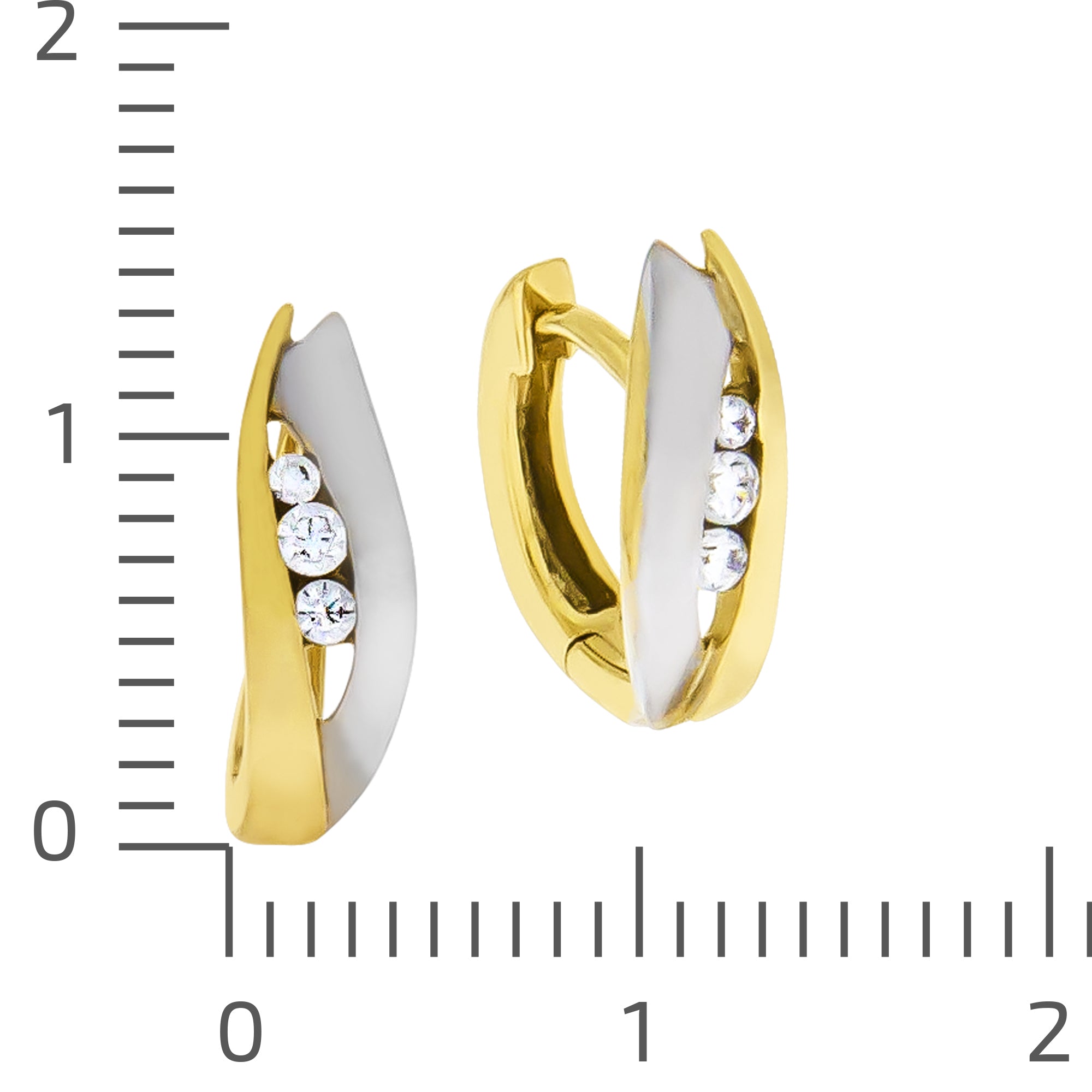 Klappcreolen 375 Gelbgold bicolor
