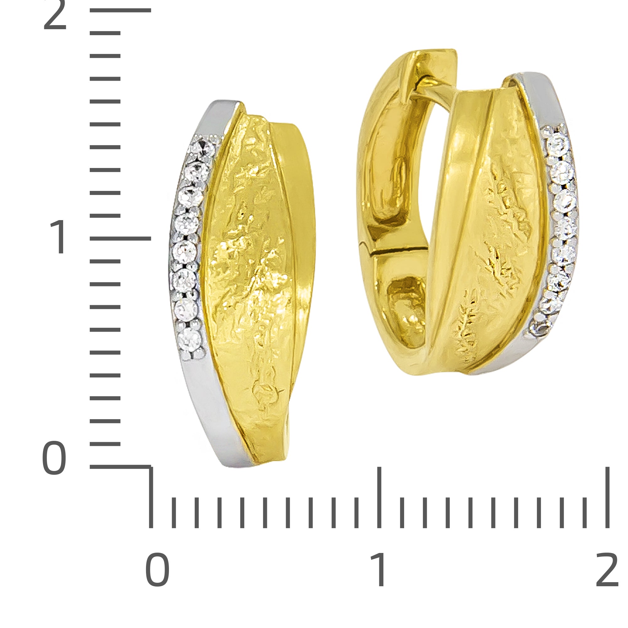 Klappcreolen 333 Gelbgold bicolor