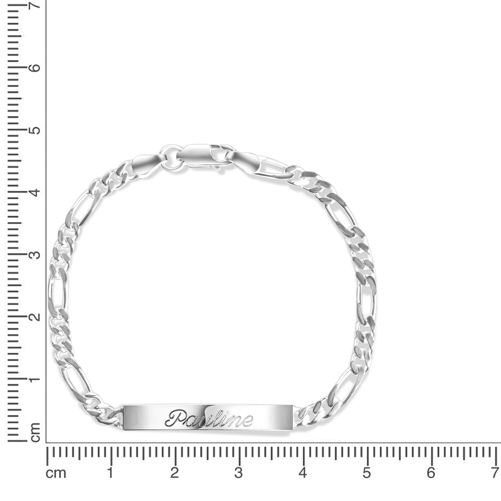 Armband 925 Steling Silber glanz Gravur Namen 8 Buchstaben