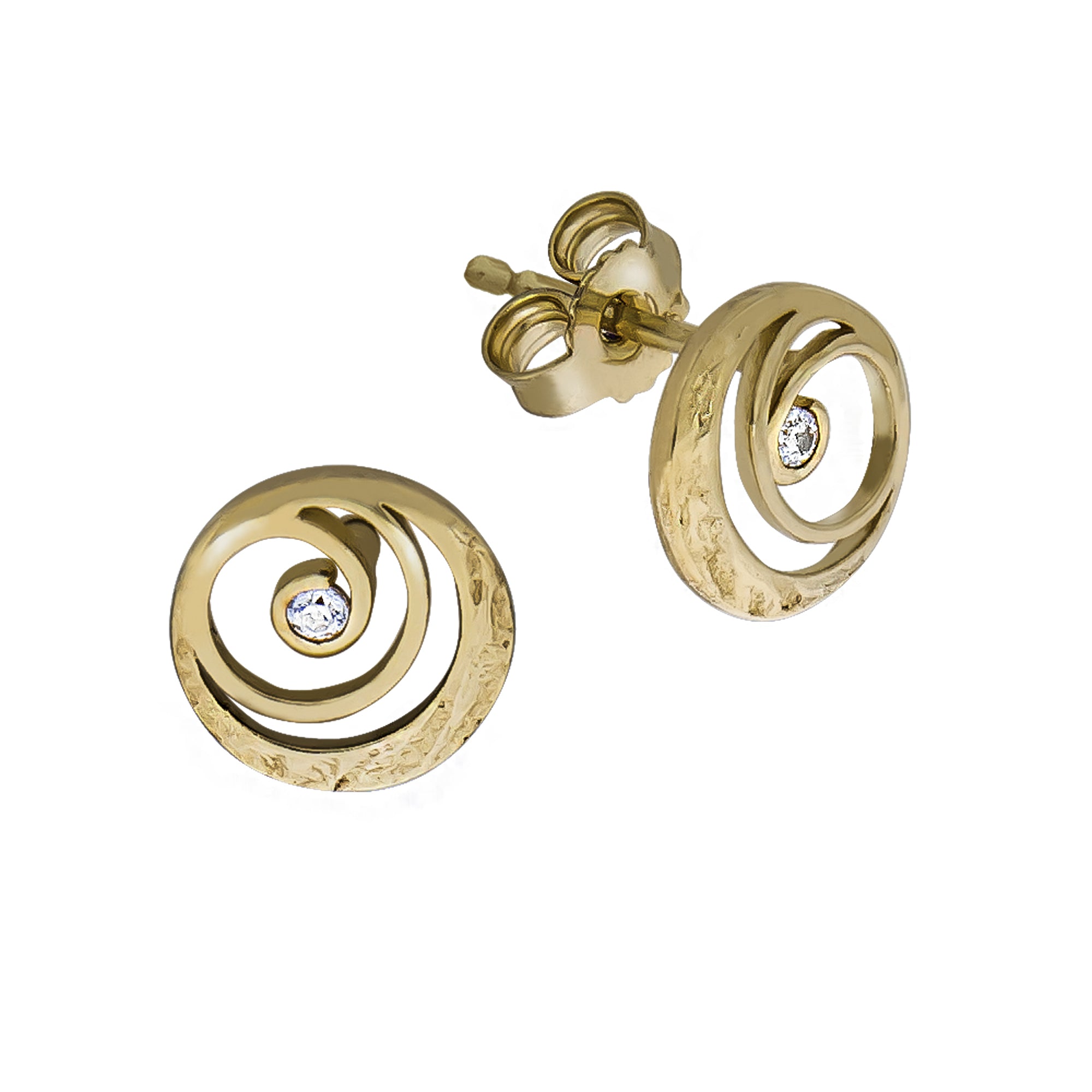 Ohrstecker 333 Gelbgold mit Zirkonia