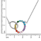 Collier 925-Sterling Silber rhodiniert Zirkonia