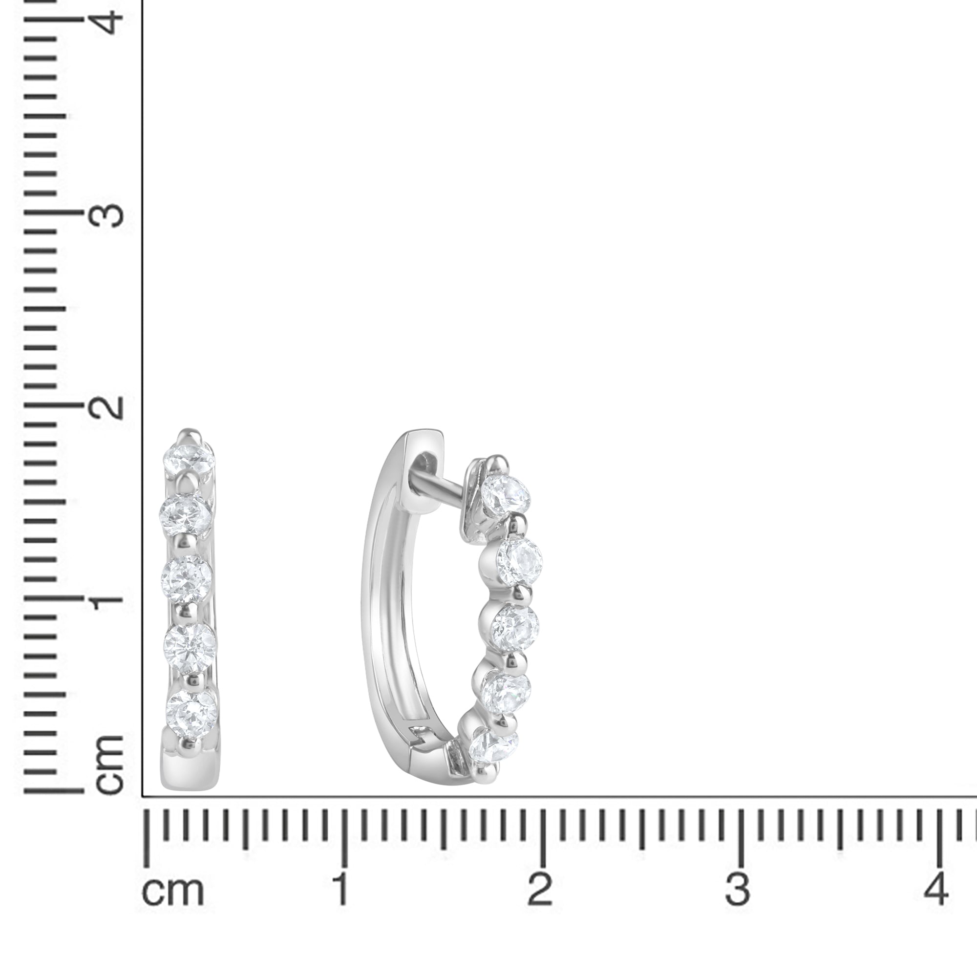 Ohrringe 925 Sterling Silber rhodiniert Zirkonia