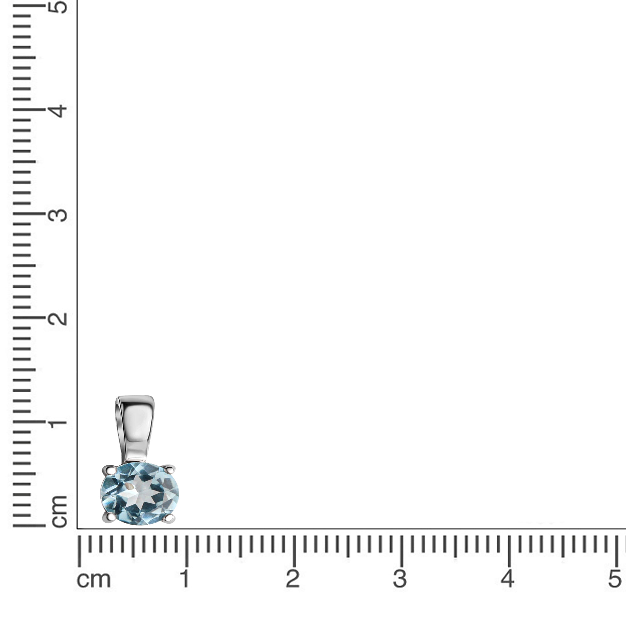 Anhänger 925/- Sterling Silber rhodiniert Blautopas