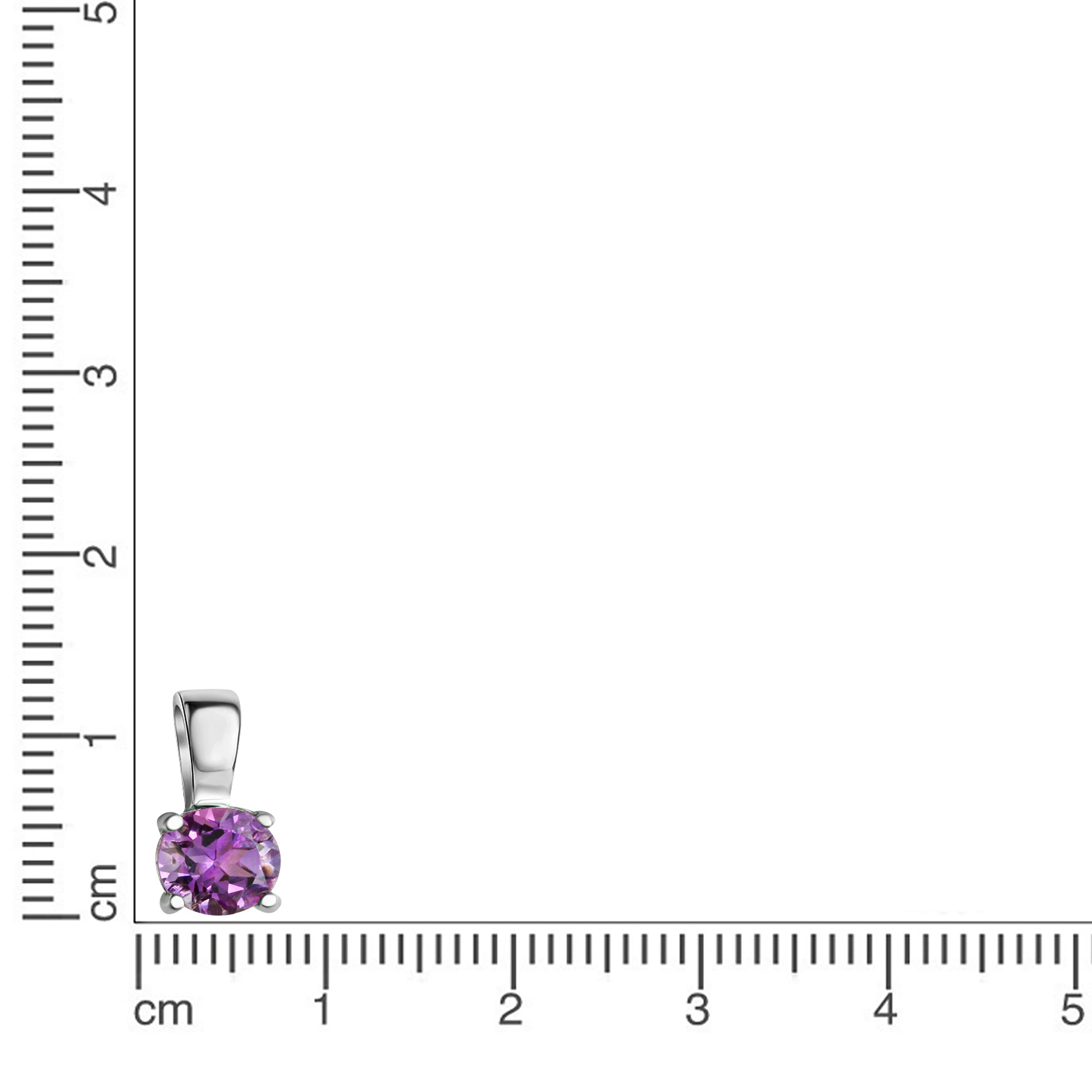 Anhänger 925-Sterling Silber rhodiniert Amethyst