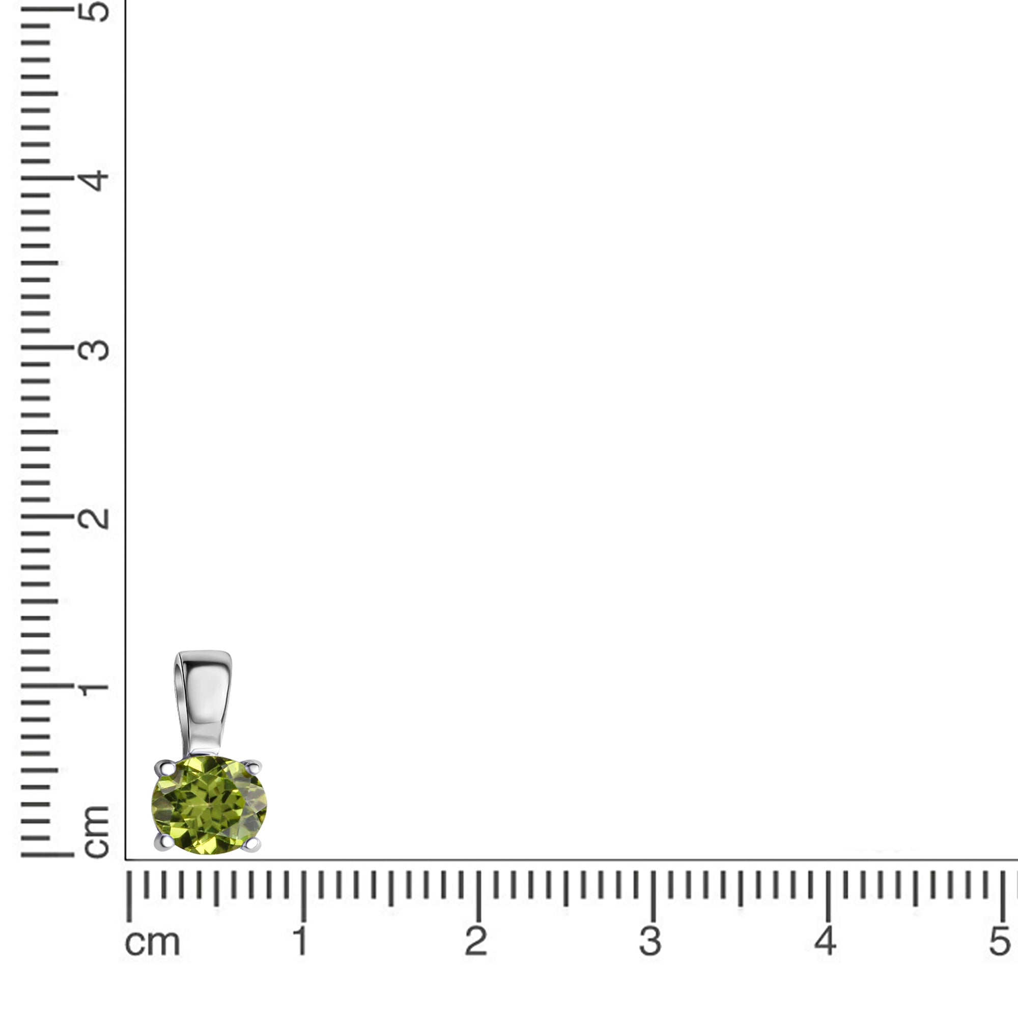 Anhänger 925-Sterling Silber rhodiniert Peridot