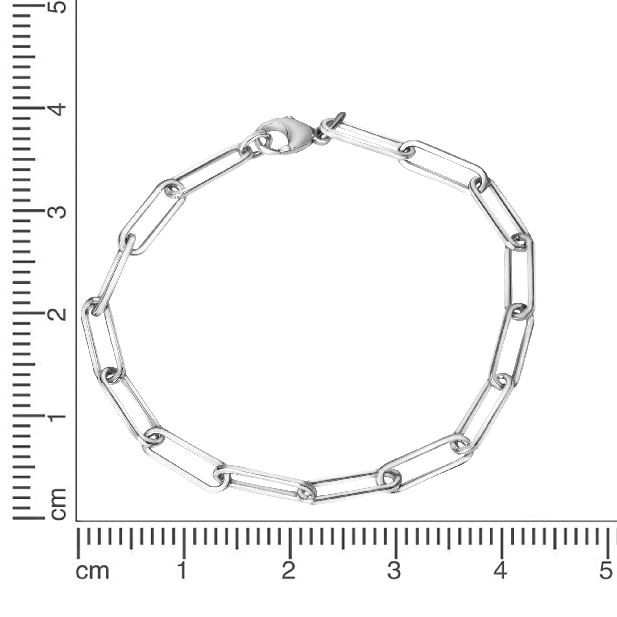 Armband 925/- Sterlingsilber  Gliederarmband glanz rhodiniert 19 cm