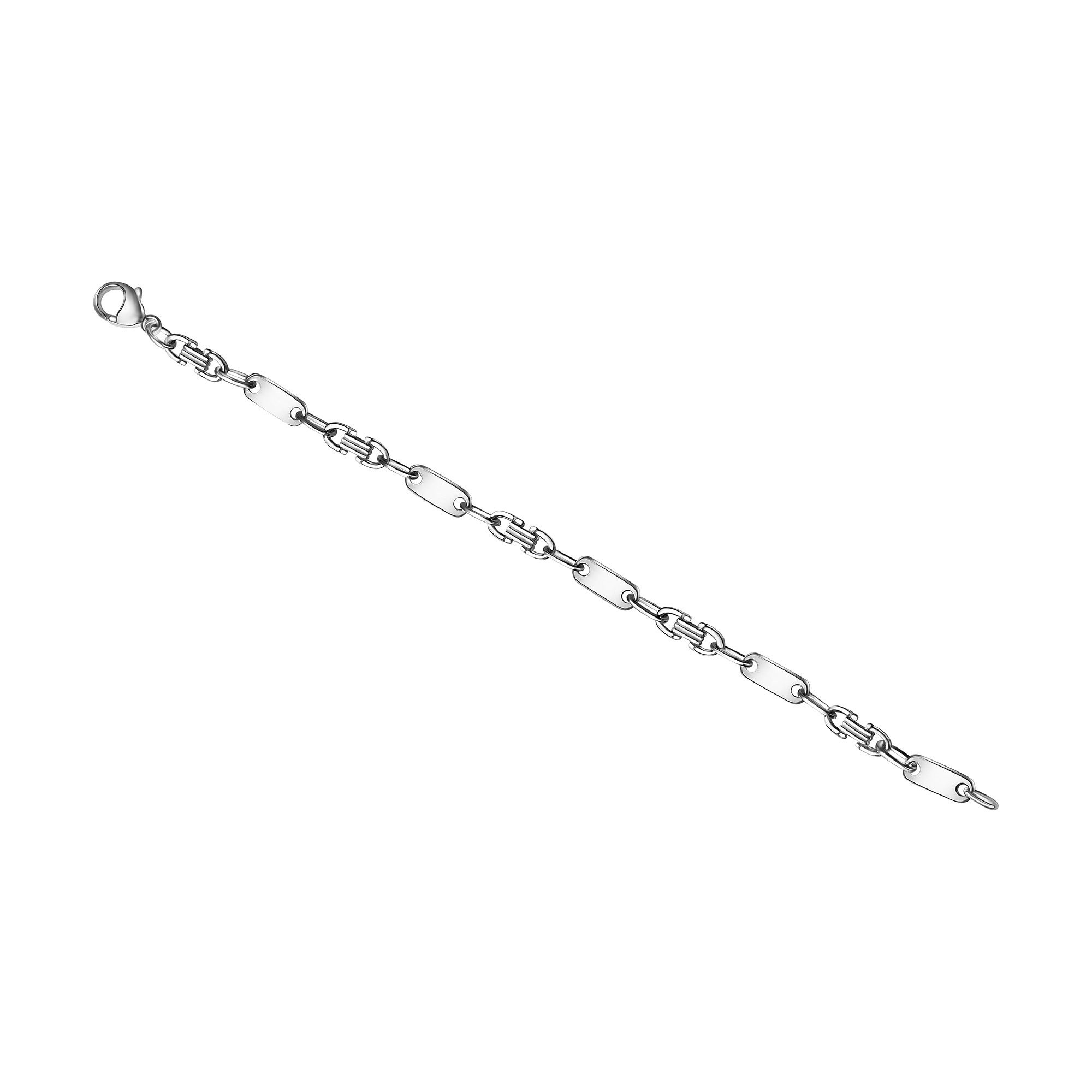 Armband 925/- Sterling Silber weiß Fantasiearmband 23 cm