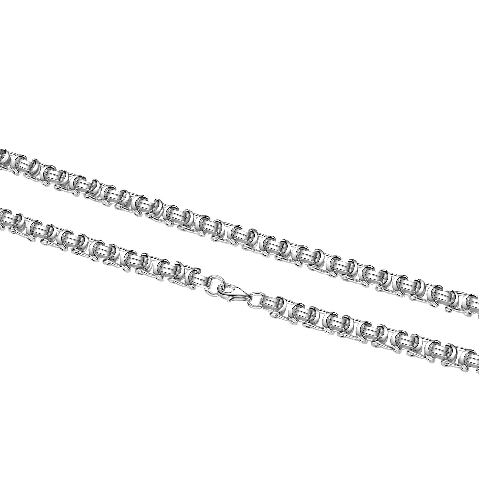 Collier 925/- Sterling Silber weiß  Etruskerkette 50 cm