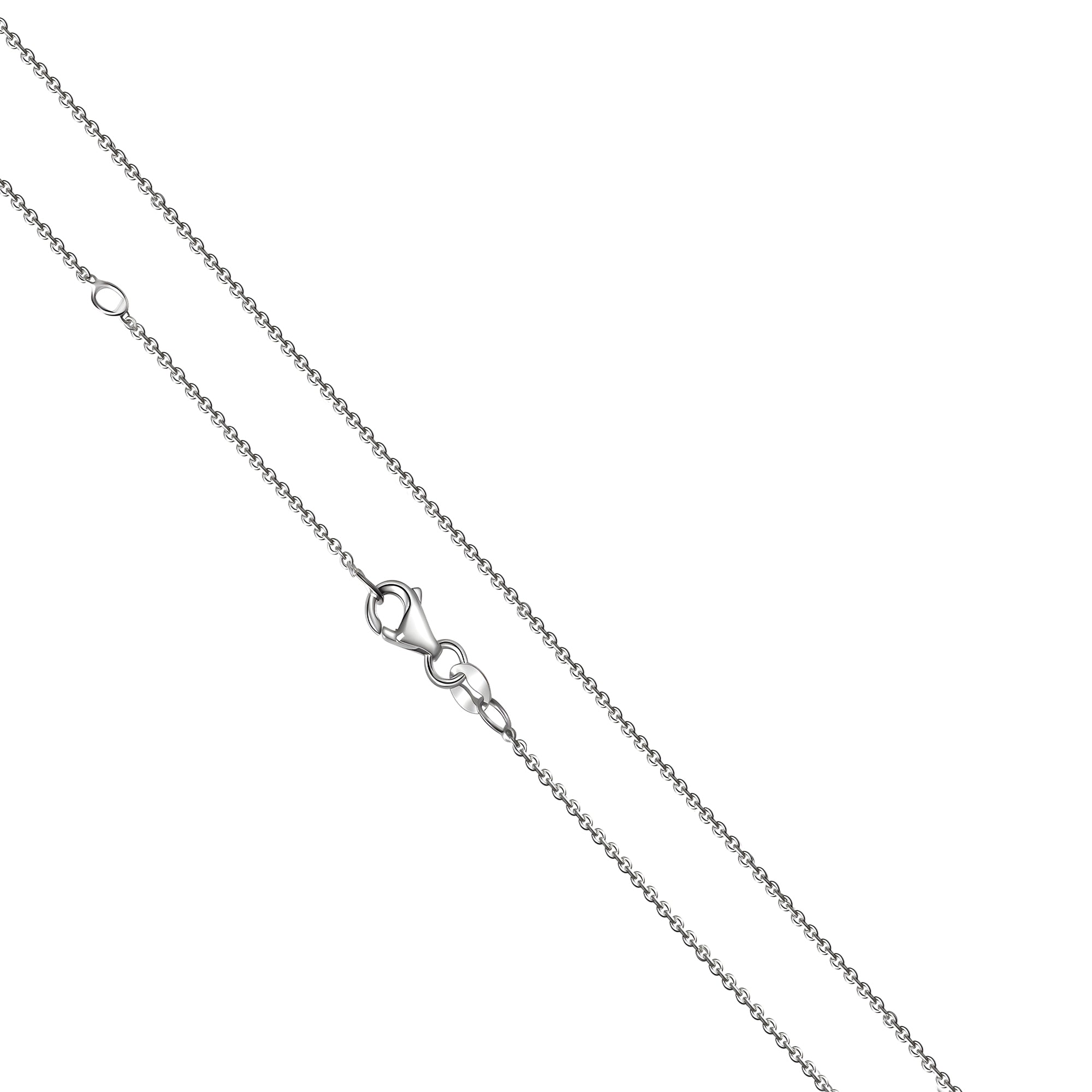 Ankerkette 333/- Weißgold 42+3cm