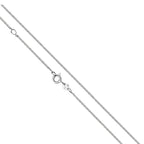Weißgold Kette ohne Anhänger Damen – Panzerkette 375/- Weißgold diamantiert, 42+3 cm