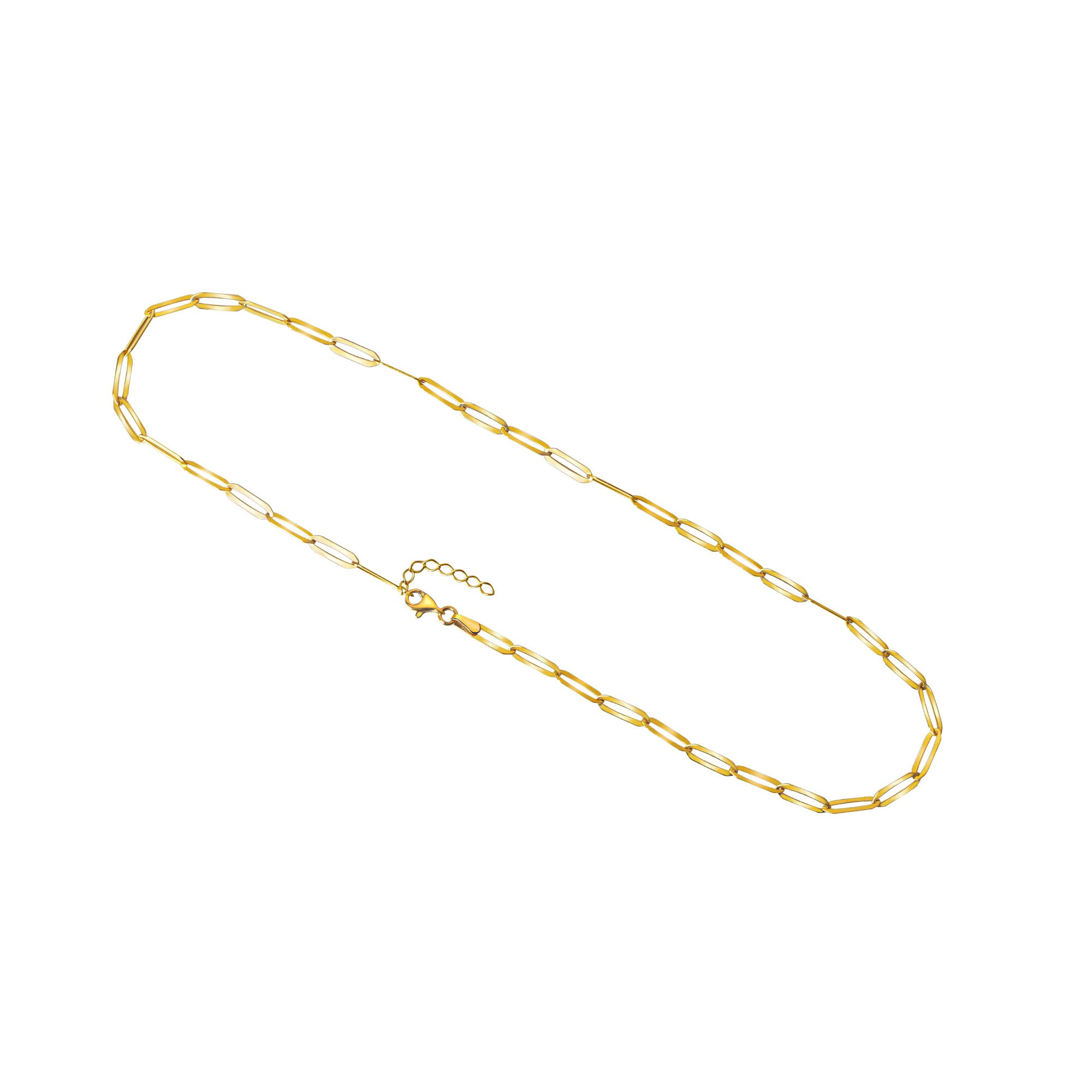 Collier 375/- Gelbgold Gliederkette glanz 43,5 cm
