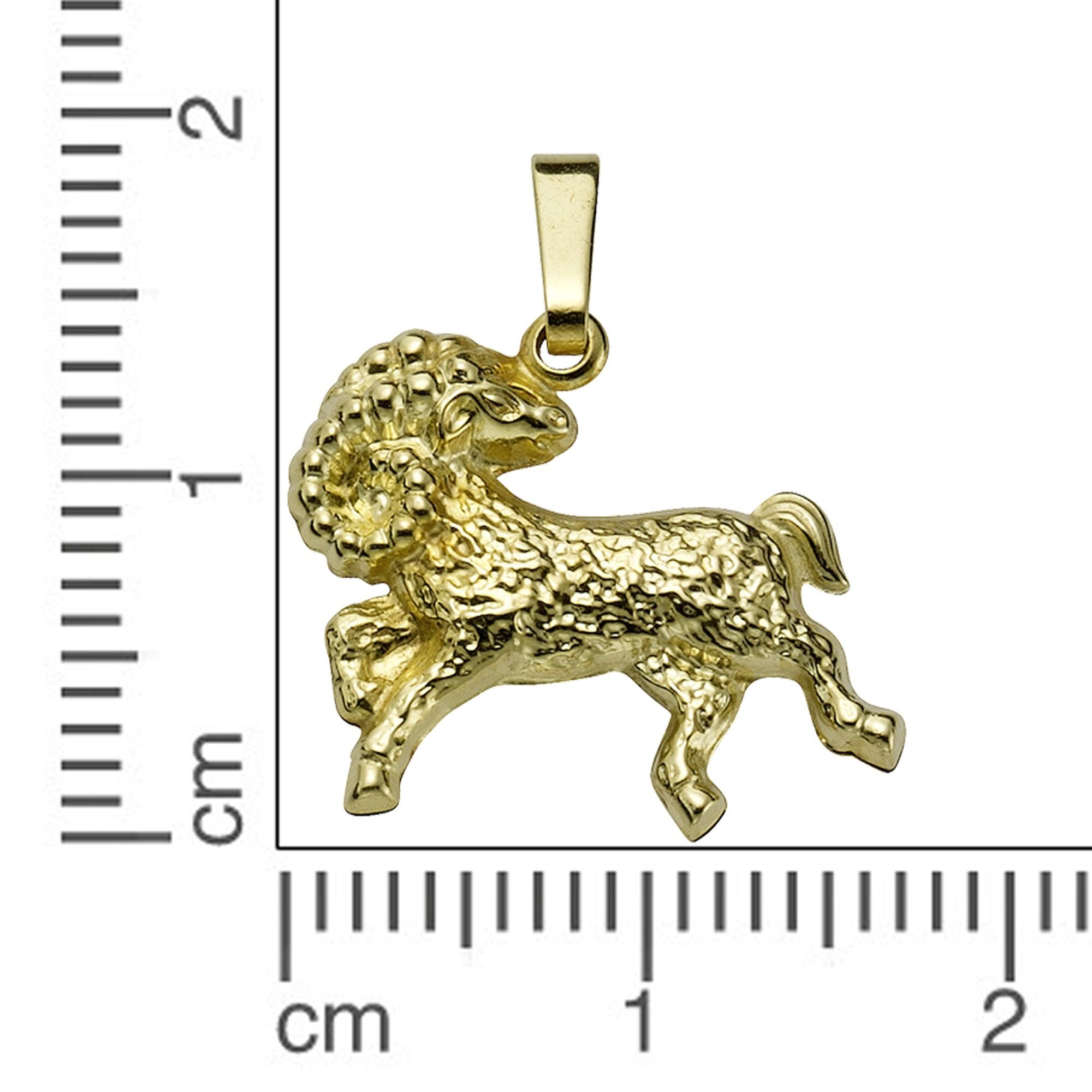 Anhänger Sternzeichen Widder 585/- Gelbgold glanz