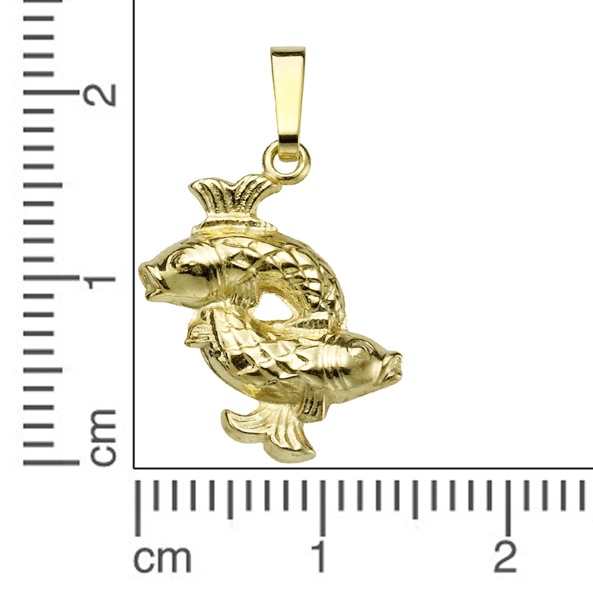Anhänger Sternzeichen Fische 585/- Gelbgold glanz