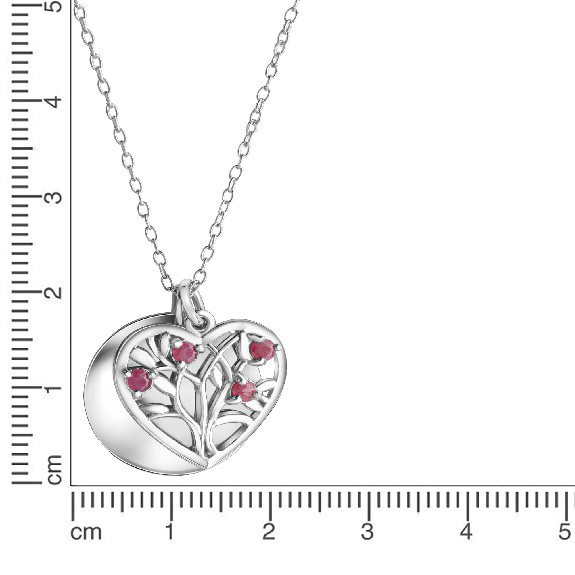 Anhänger mit Kette 925/- Sterling Silber rhodiniert