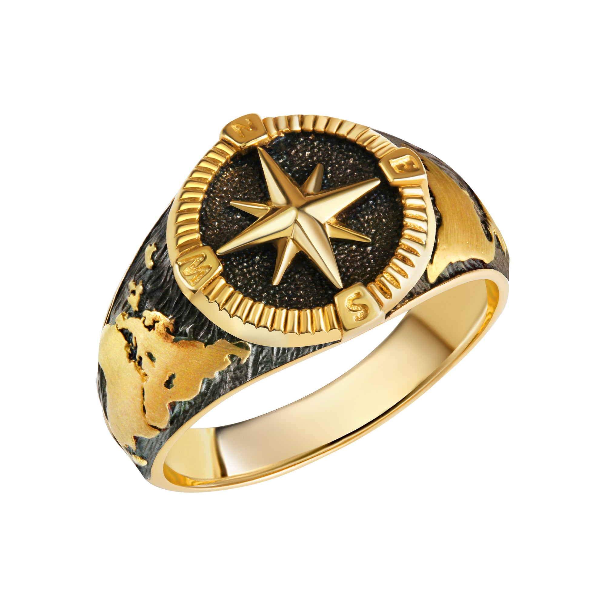 Ring 925/- Sterling Silber vergoldet - Ringgröße: 023 (71,8)