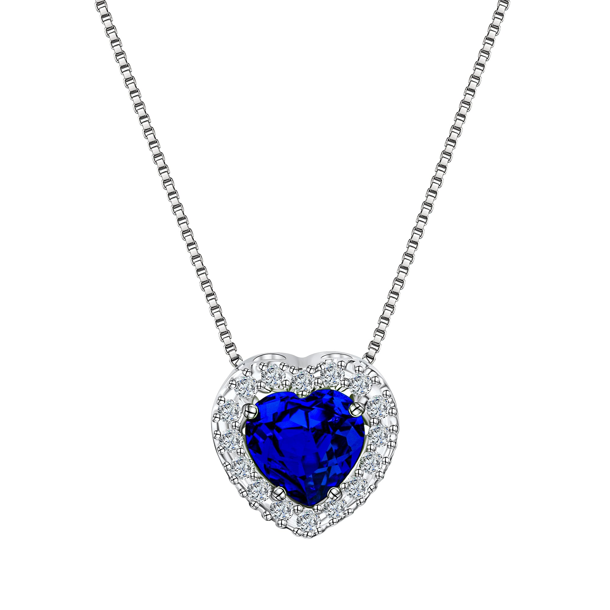 Collier 375/- Weißgold Zirkonia