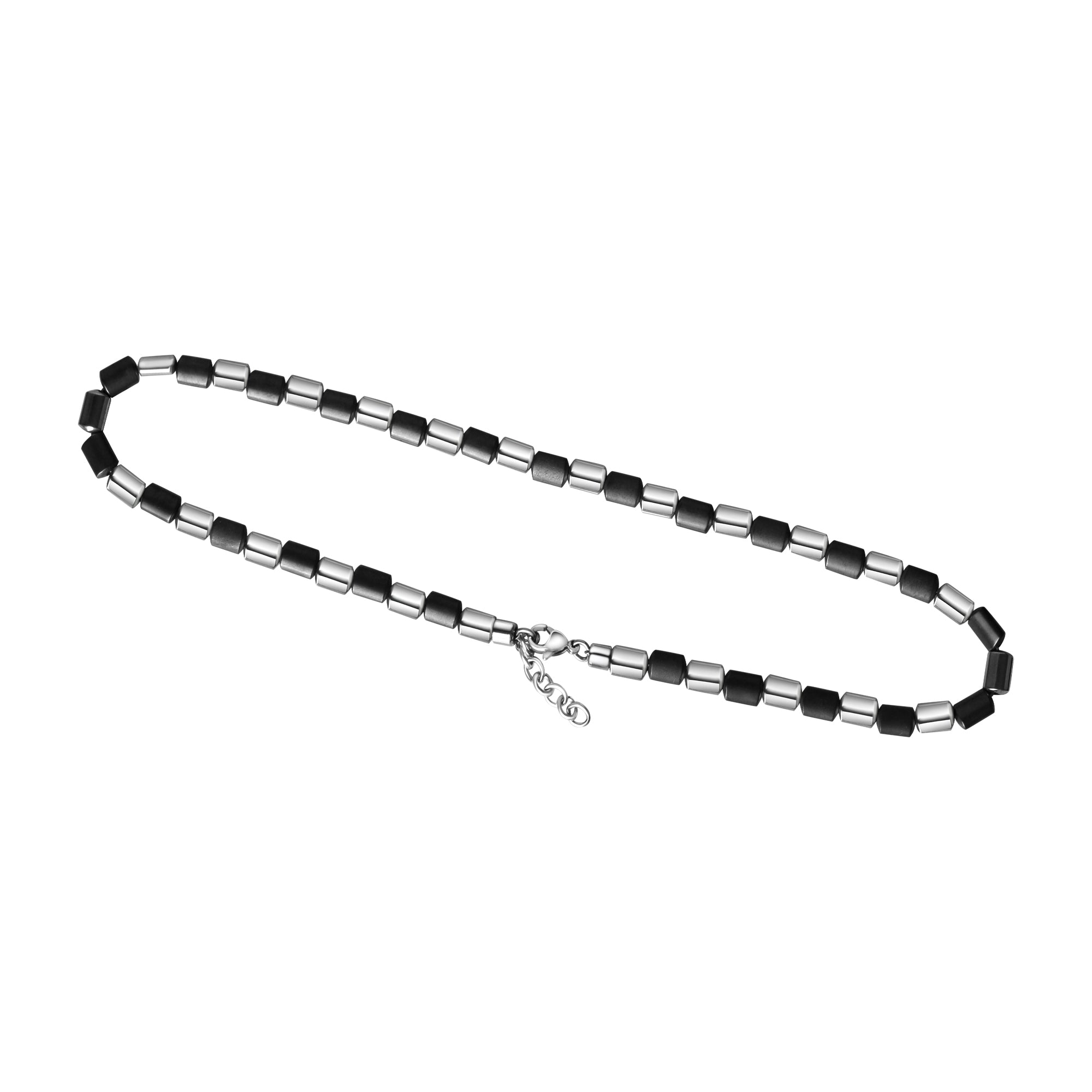 Collier Edelstahl mit Hämatit