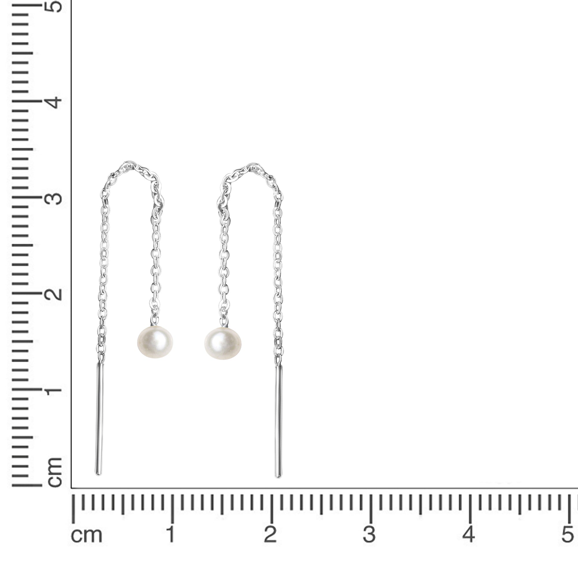Durchzieh-Ohrringe 925/- Sterling Silber rhodiniert