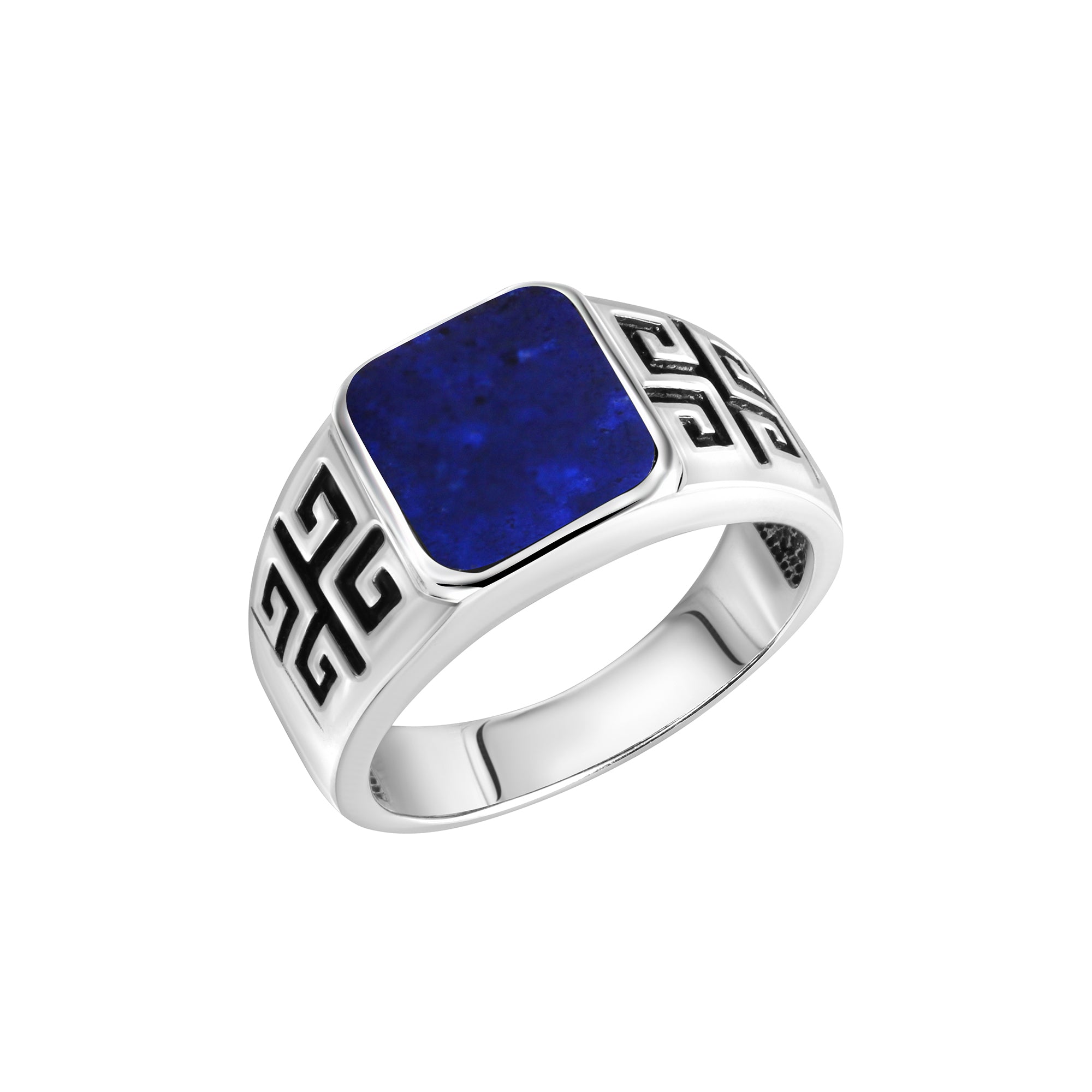 Ring 925/- Sterling Silber rhodiniert Lapislazuli - Ringgröße: 023 (71,8)
