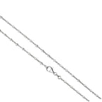 Collier 925/- Sterling Silber weiß Würfelelemente 50 cm