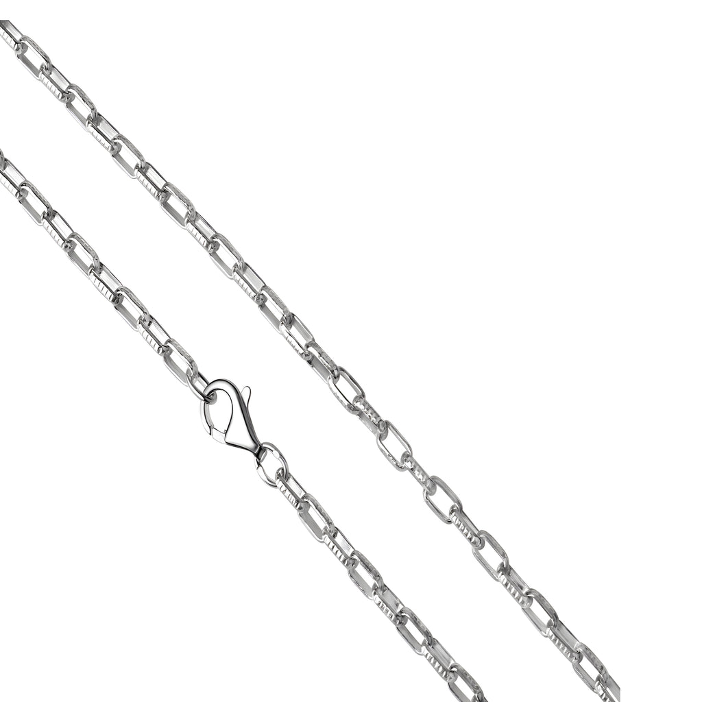 Collier 925/- Sterling Silber weiß Gliederkette 45 cm
