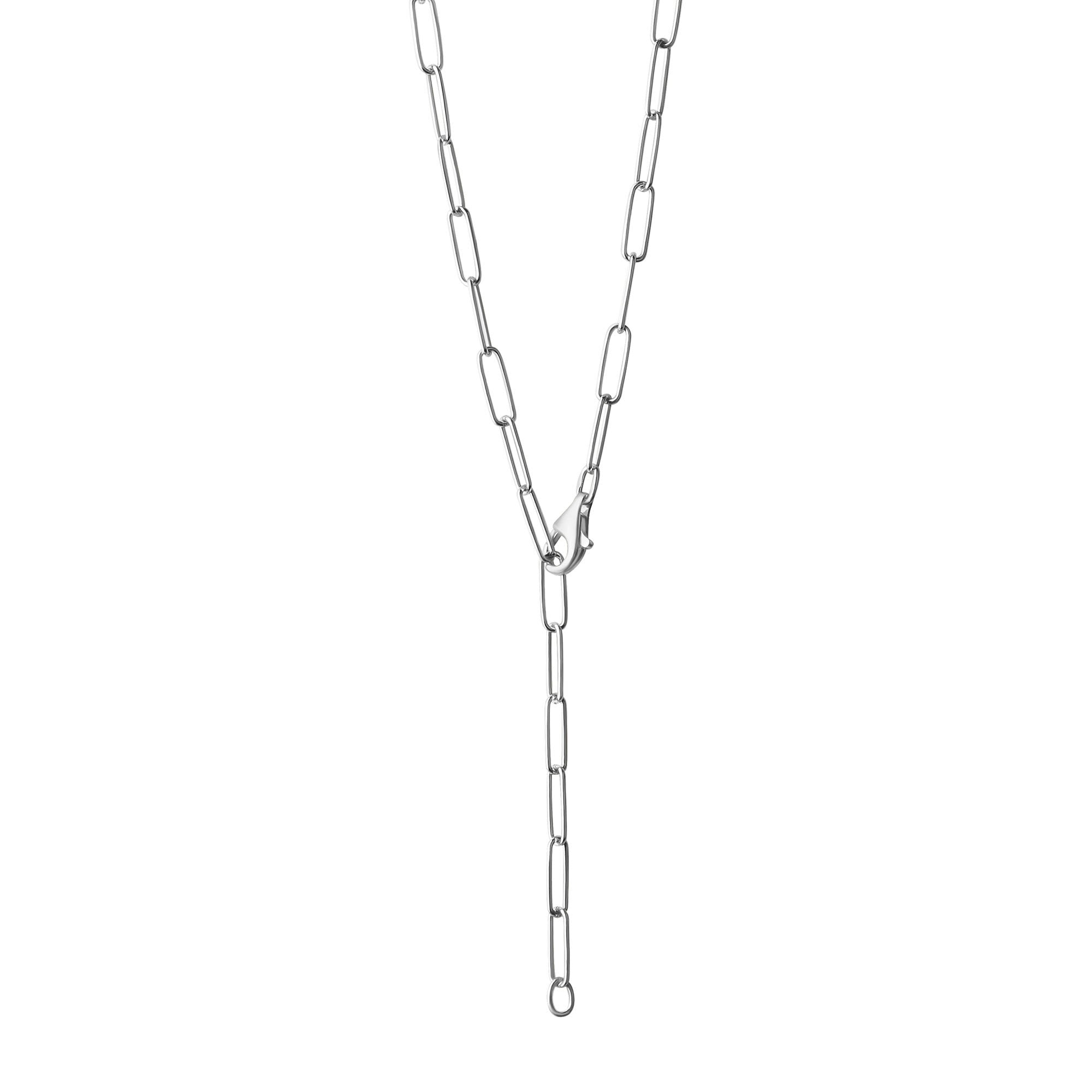 Collier 925/- Sterling Silber weiß Gliederkette glanz 50 cm