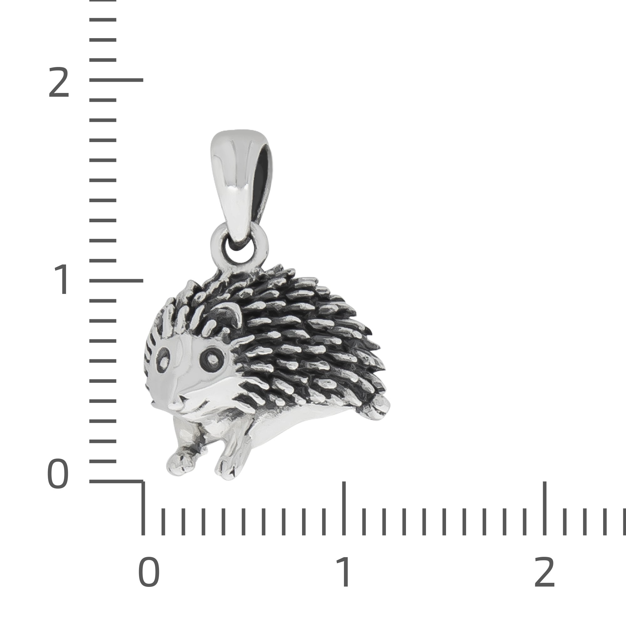 Anhänger 925/- Sterling Silber oxidiert Igel