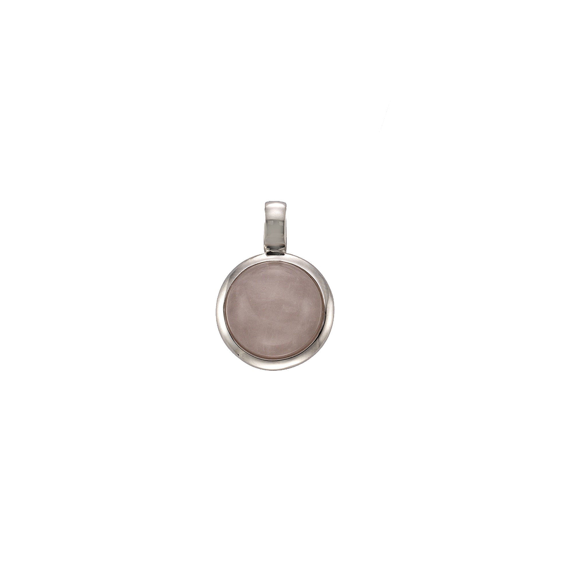 Anhänger 925/- Sterling Silber rhodiniert  Rosenquarz