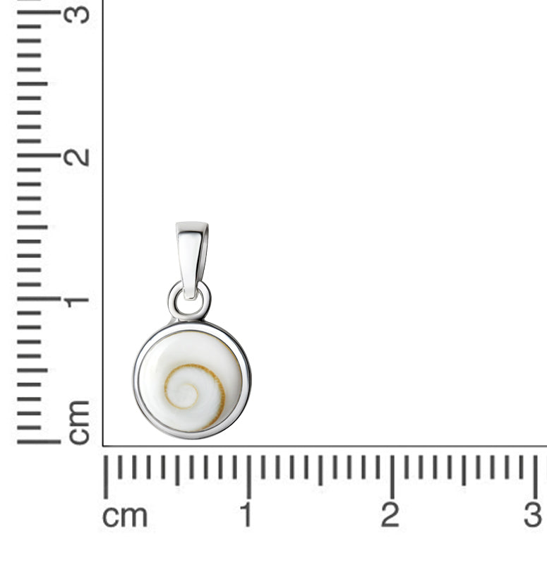 Anhänger 925/- Sterling Silber Muschel weiß