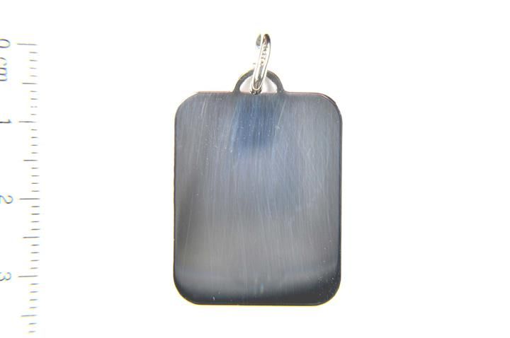 Anhänger 925/- Sterling Silber rhodiniert Silberplatte rechteckig 19x25mm