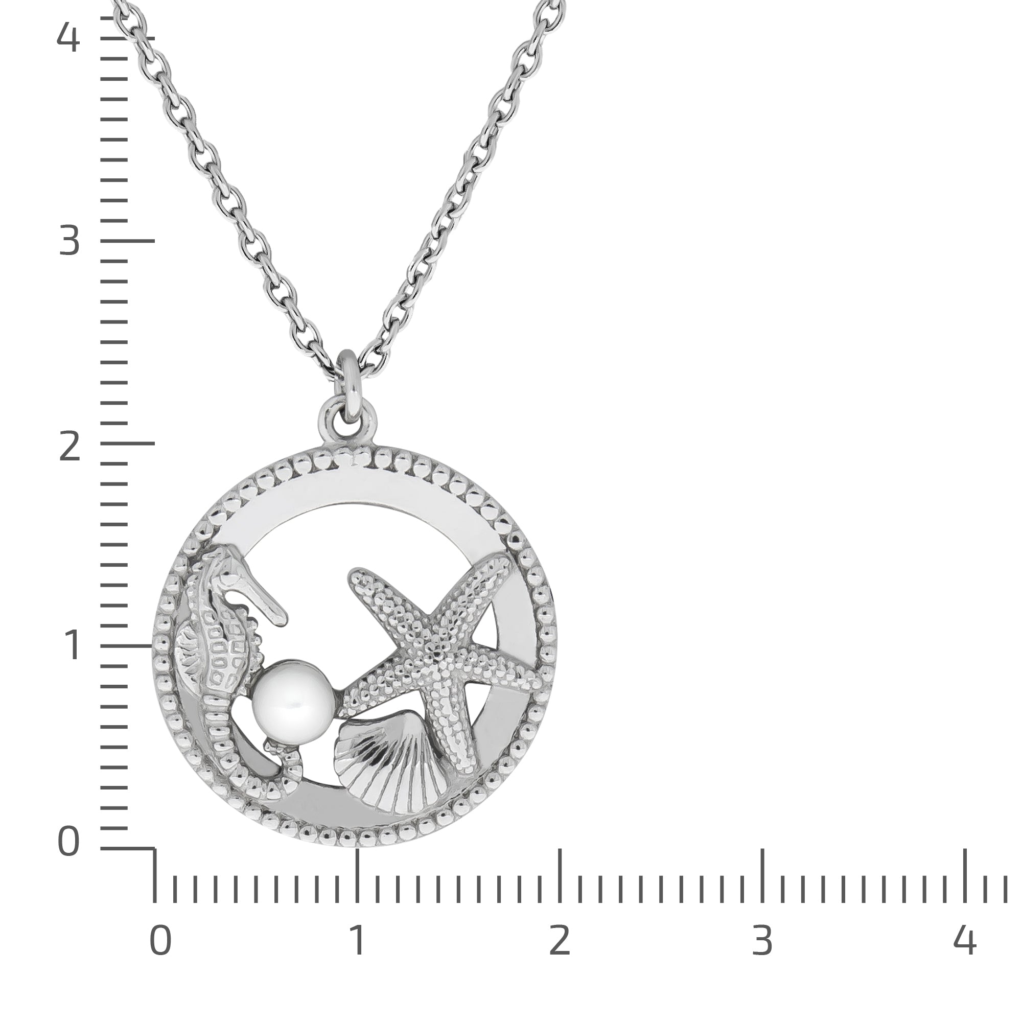 Anhänger mit Kette 925/- Sterling Silber rhodiniert Perle