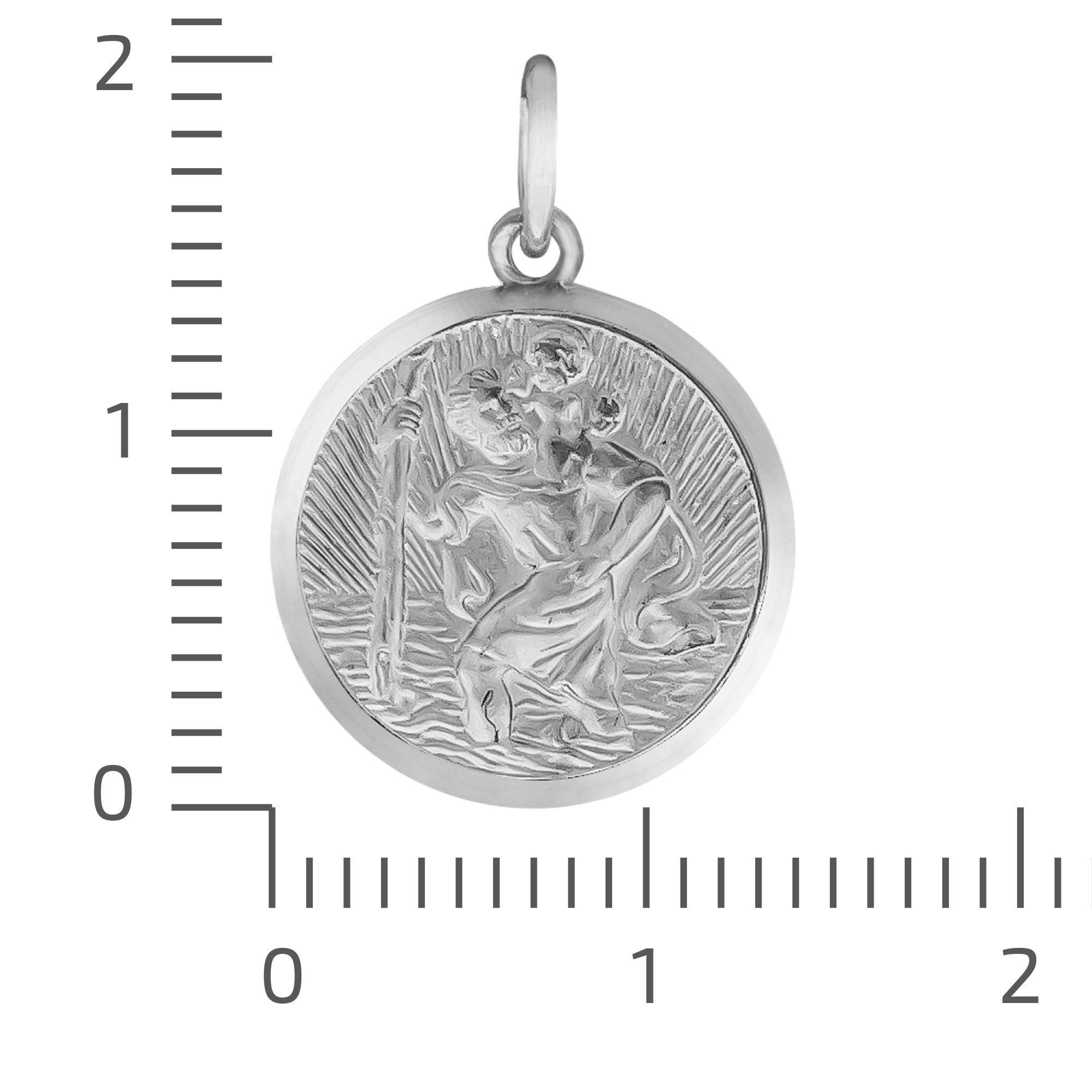 Anhänger 925/- Sterling Silber rhodiniert Christophorus