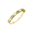 Ring 375/- Gelbgold bicolor Zirkonia - Ringgröße: 056 (17,8)