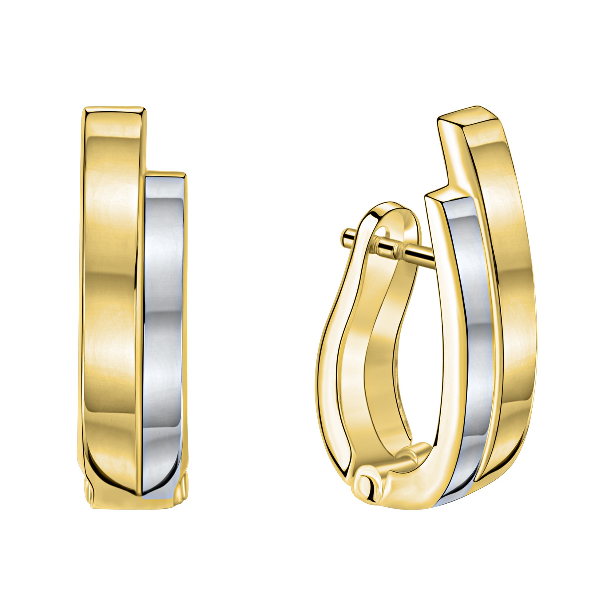 Klappcreolen 375/- Gelbgold bicolor glanz