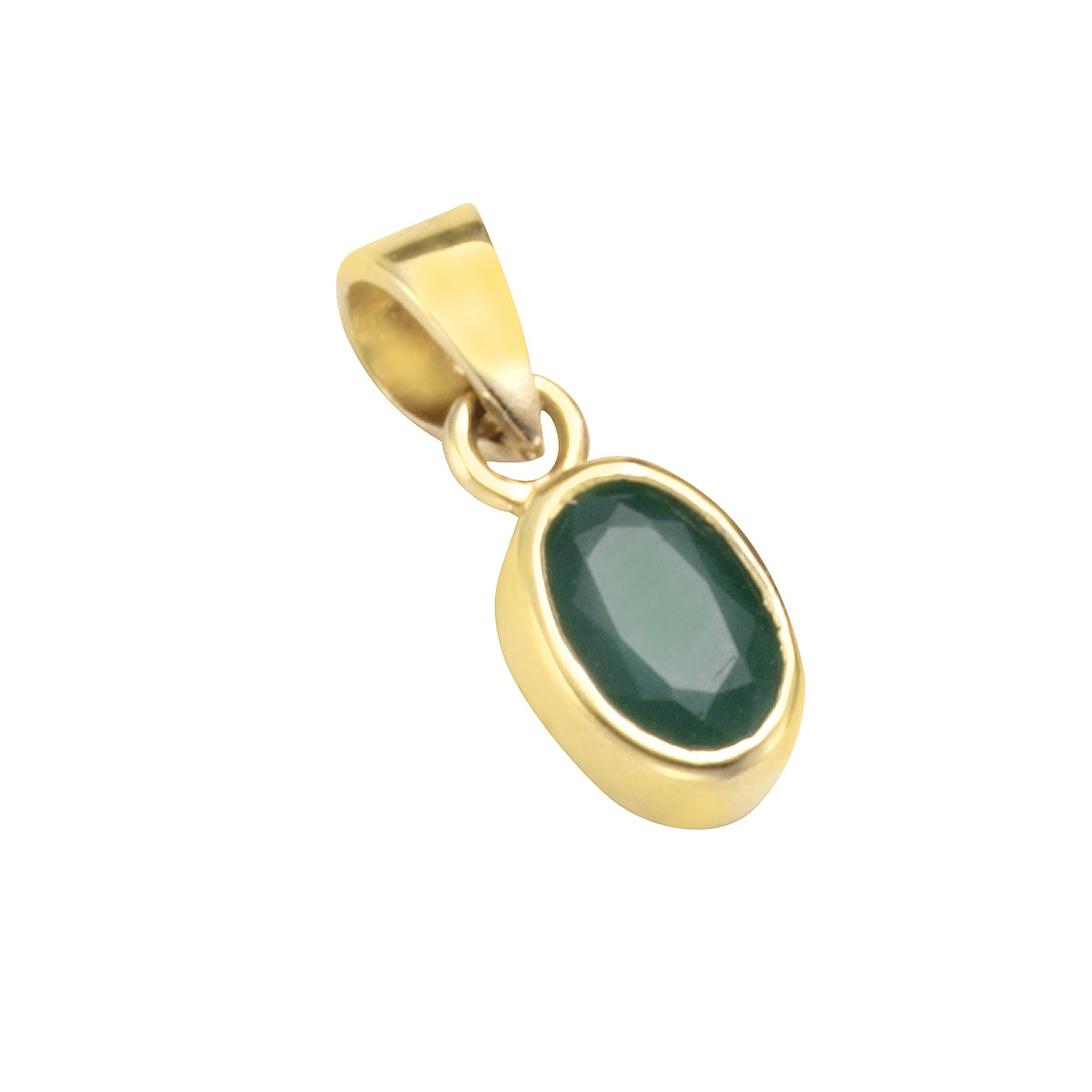 Anhänger 585/- Gelbgold glanz Smaragd