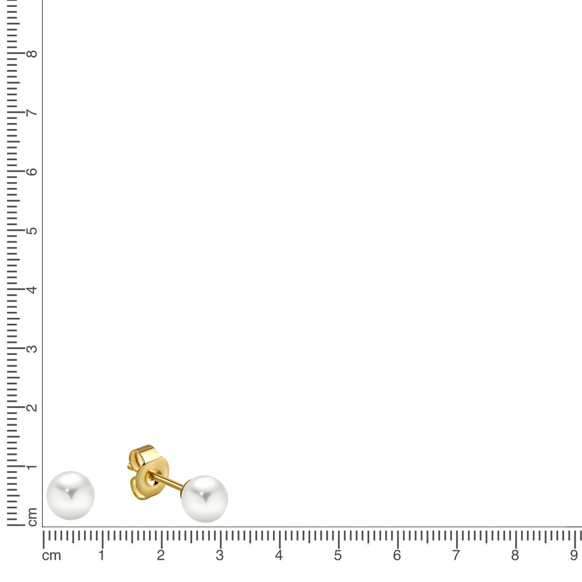 Ohrstecker 375 Gold Perlen 5-5,5mm
