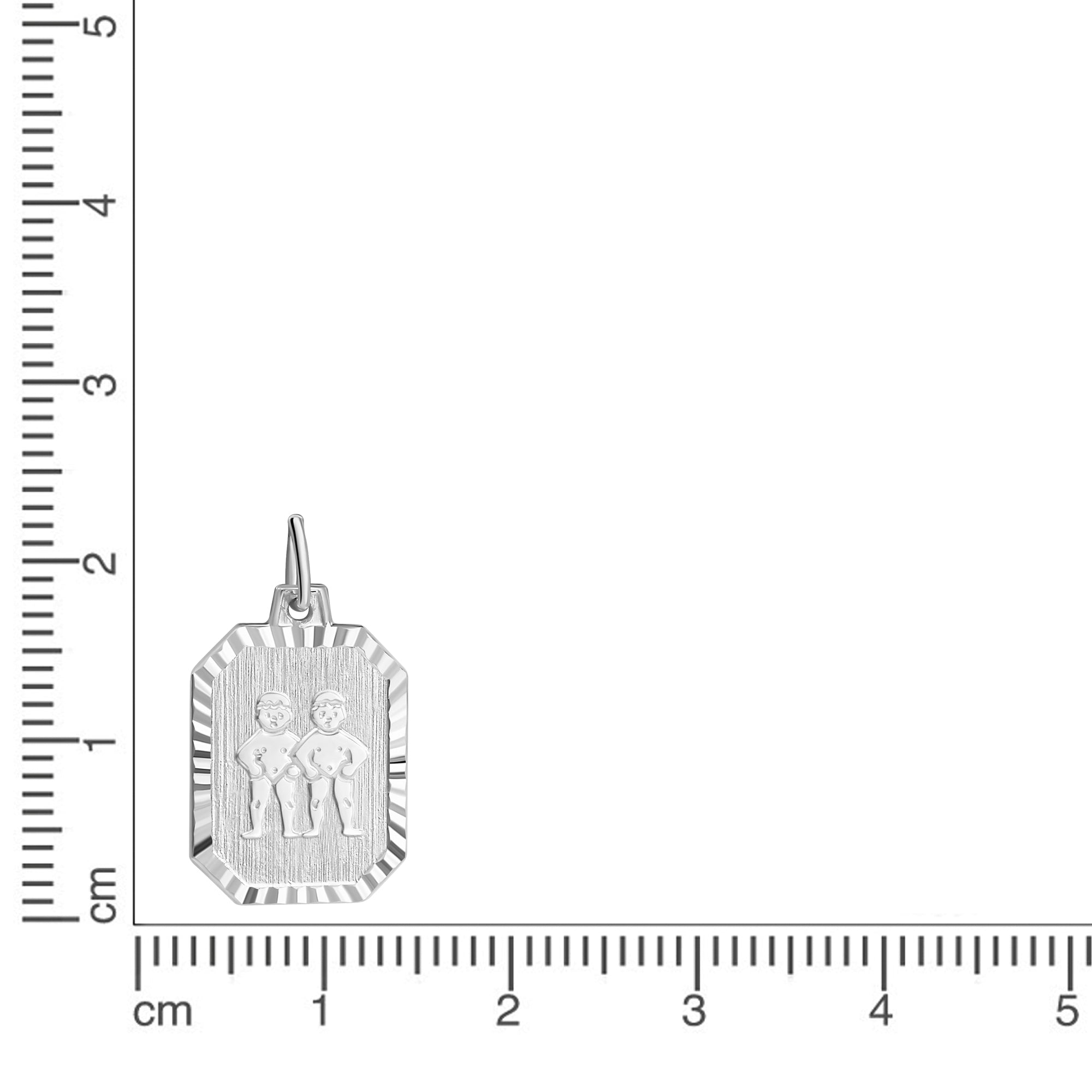 Anhänger Sternzeichen Zwillinge 925-Sterling Silber rhodiniert
