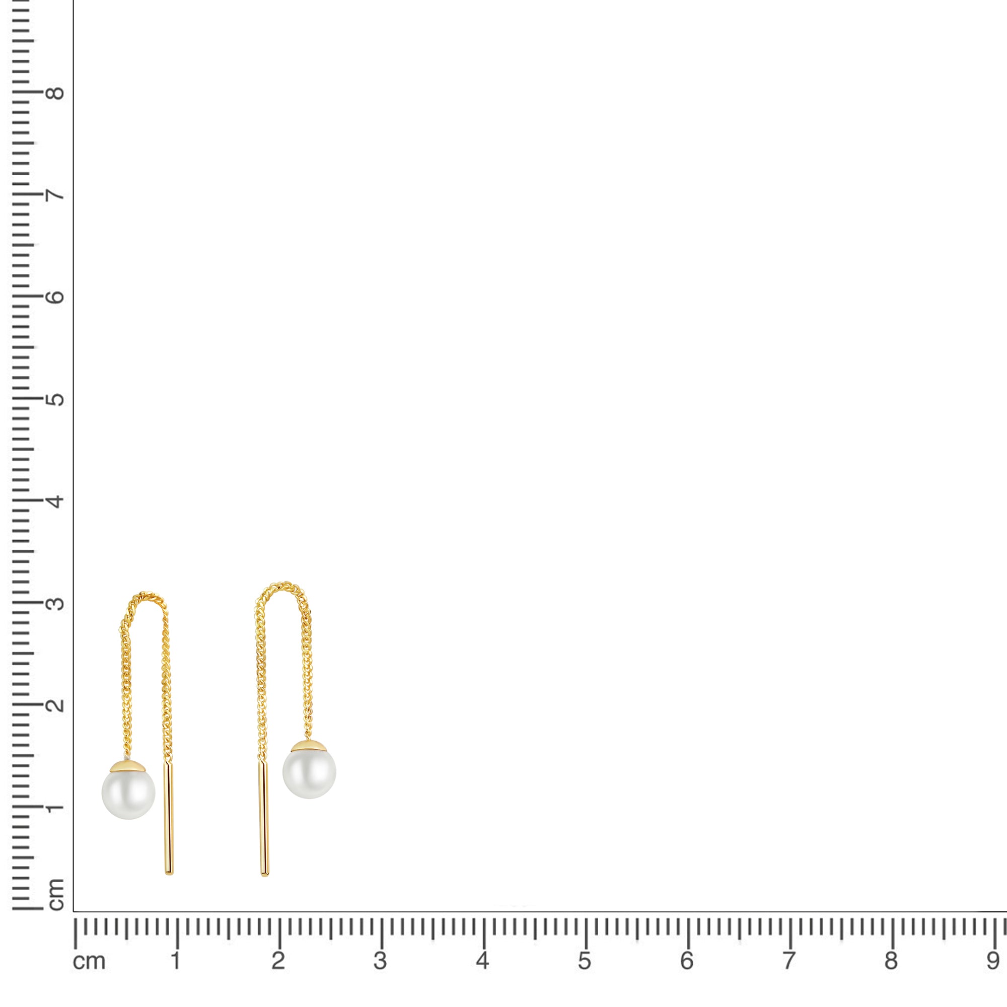 Ohrhänger 333/- Gelbgold glanz Süßwasserzuchtperle