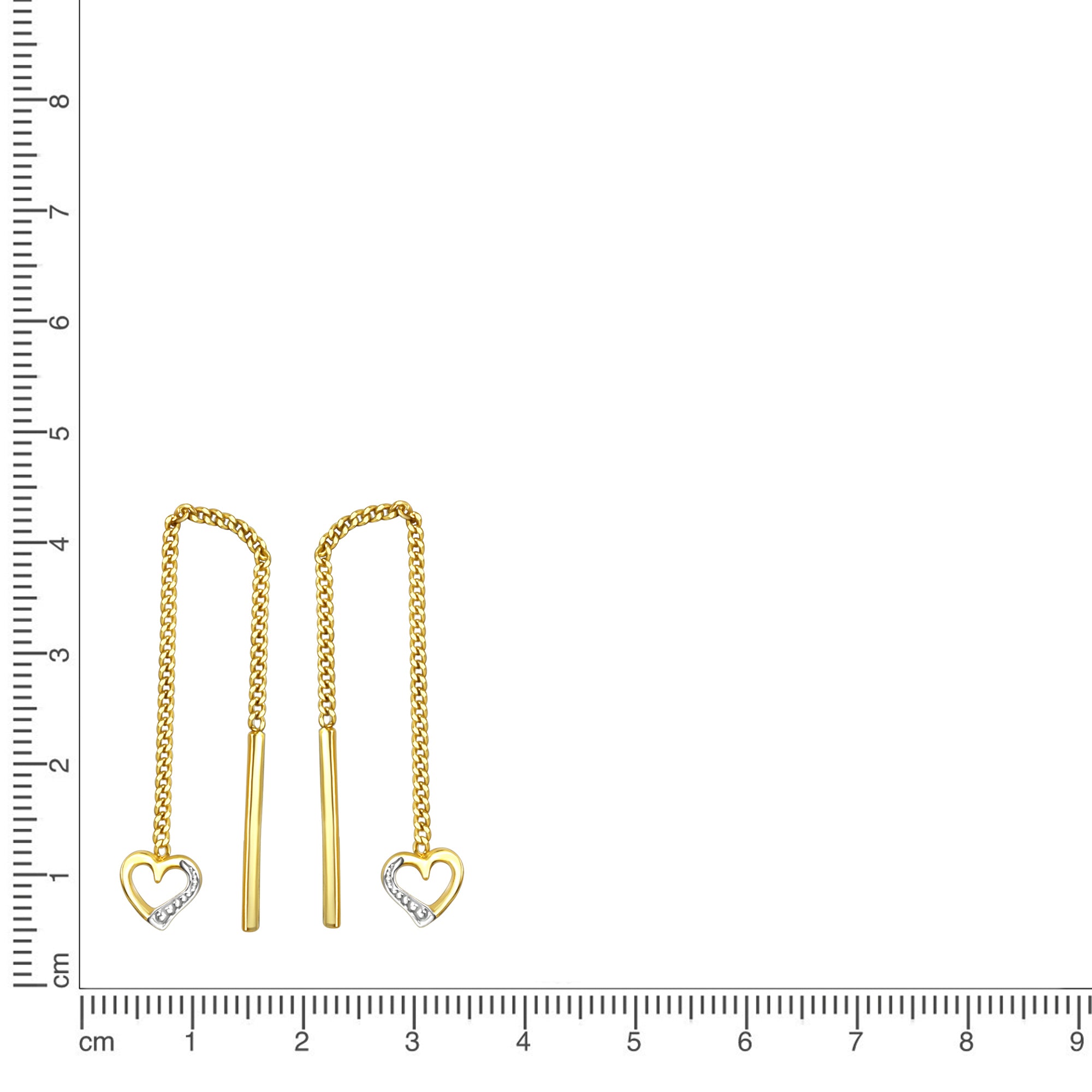 Ohrhänger 333/- Gelbgold glanz Herz