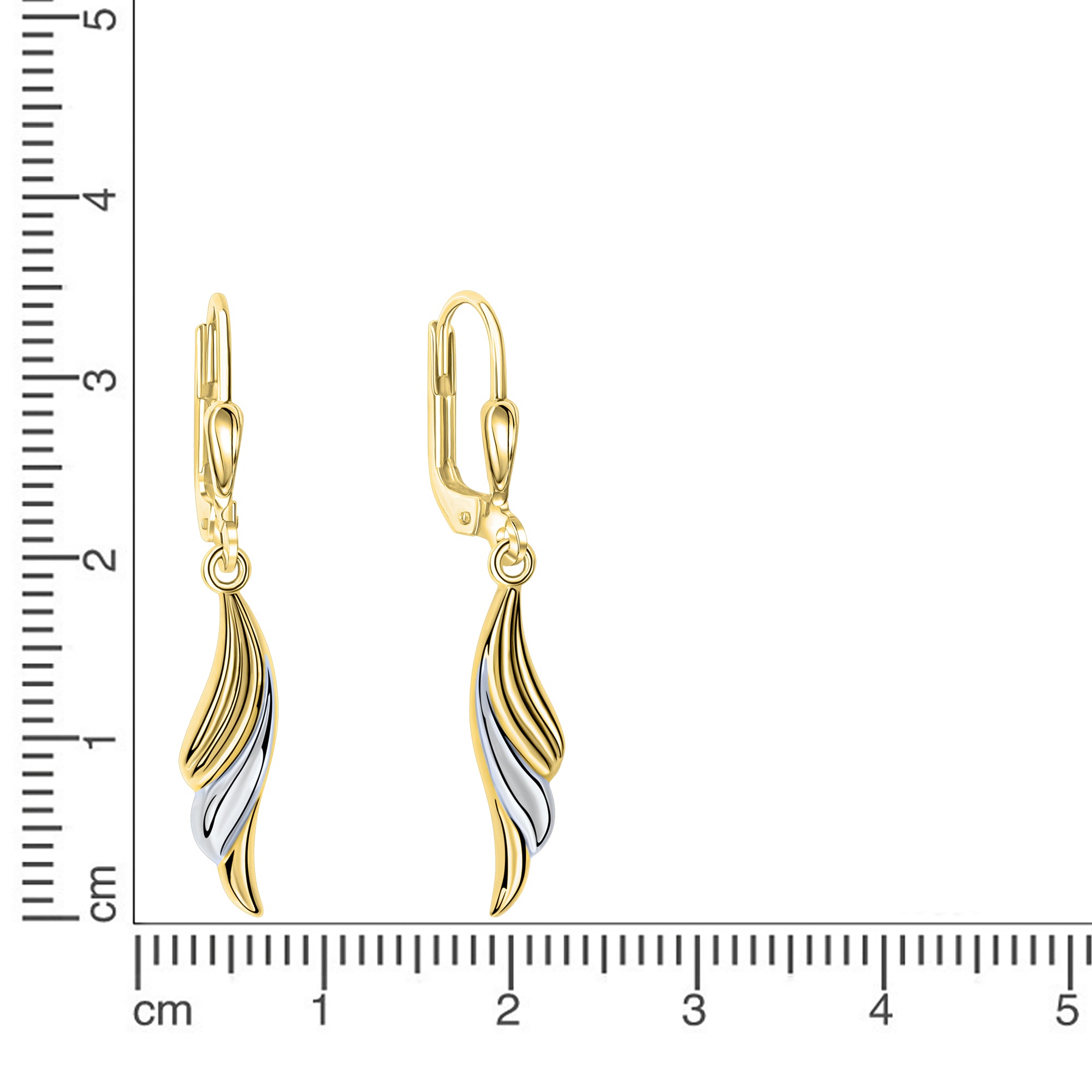 Ohrhänger 333 Gelbgold bicolor