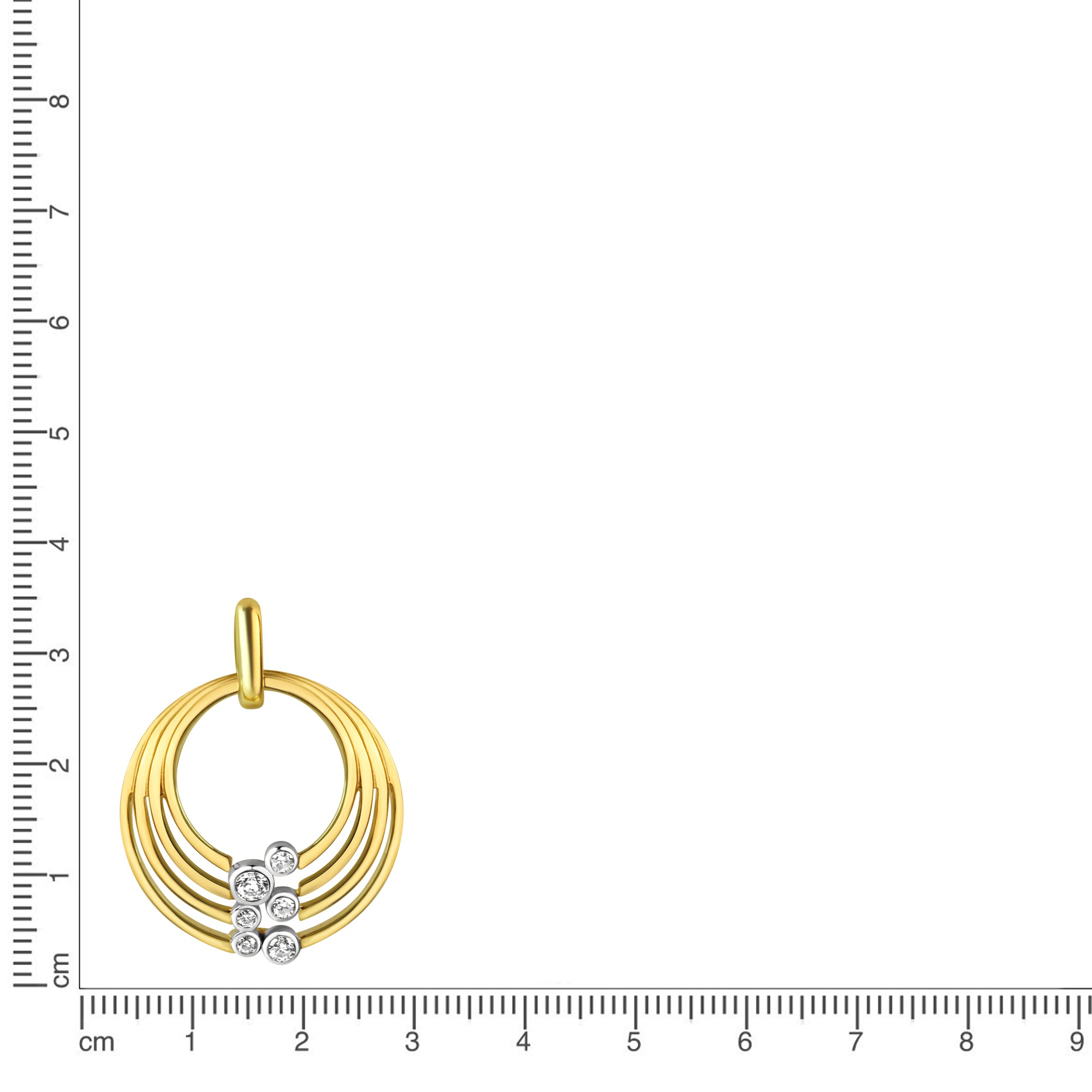 Anhänger 925/- Sterling Silber vergoldet bicolor