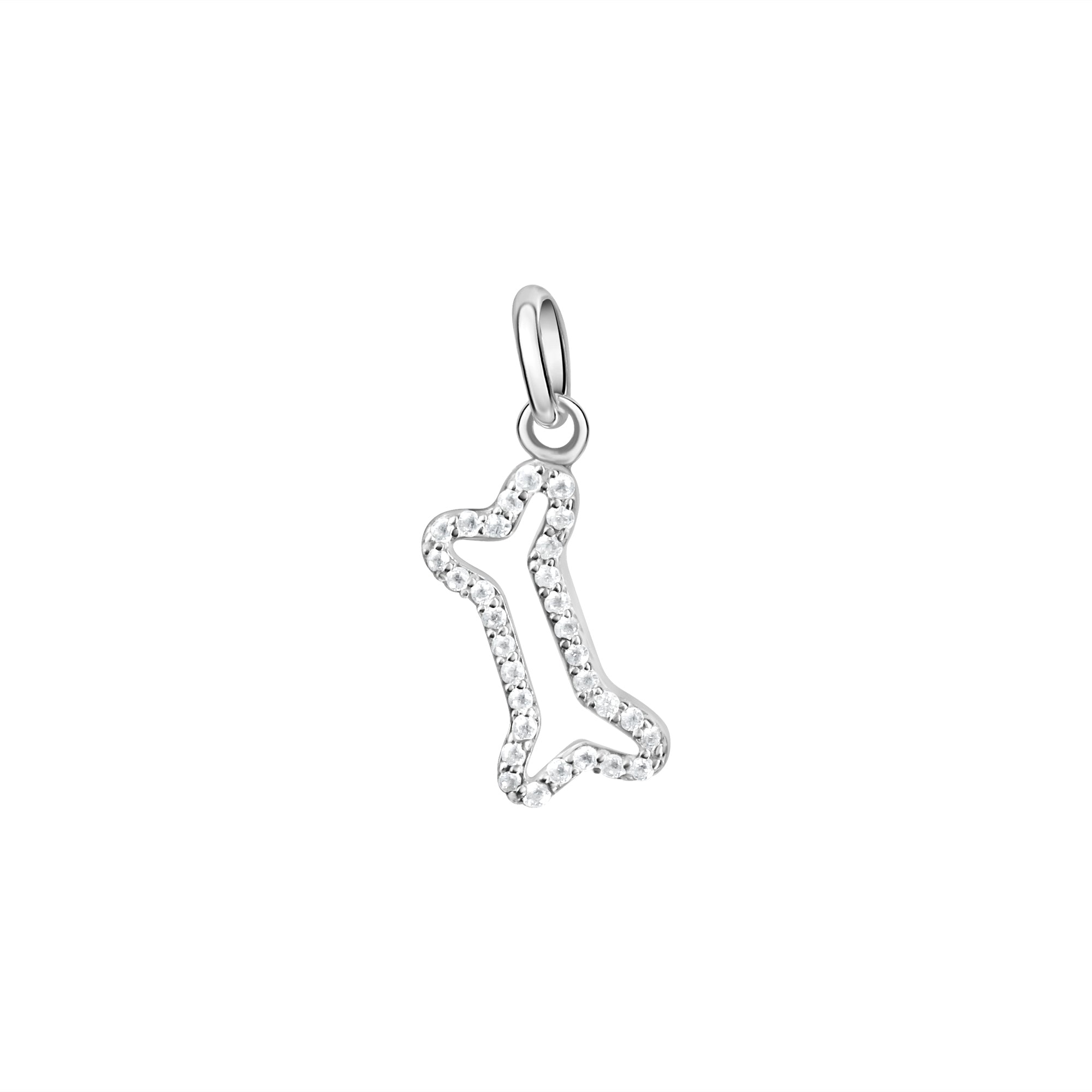 Anhänger 925/- Sterling Silber rhodiniert Knochen