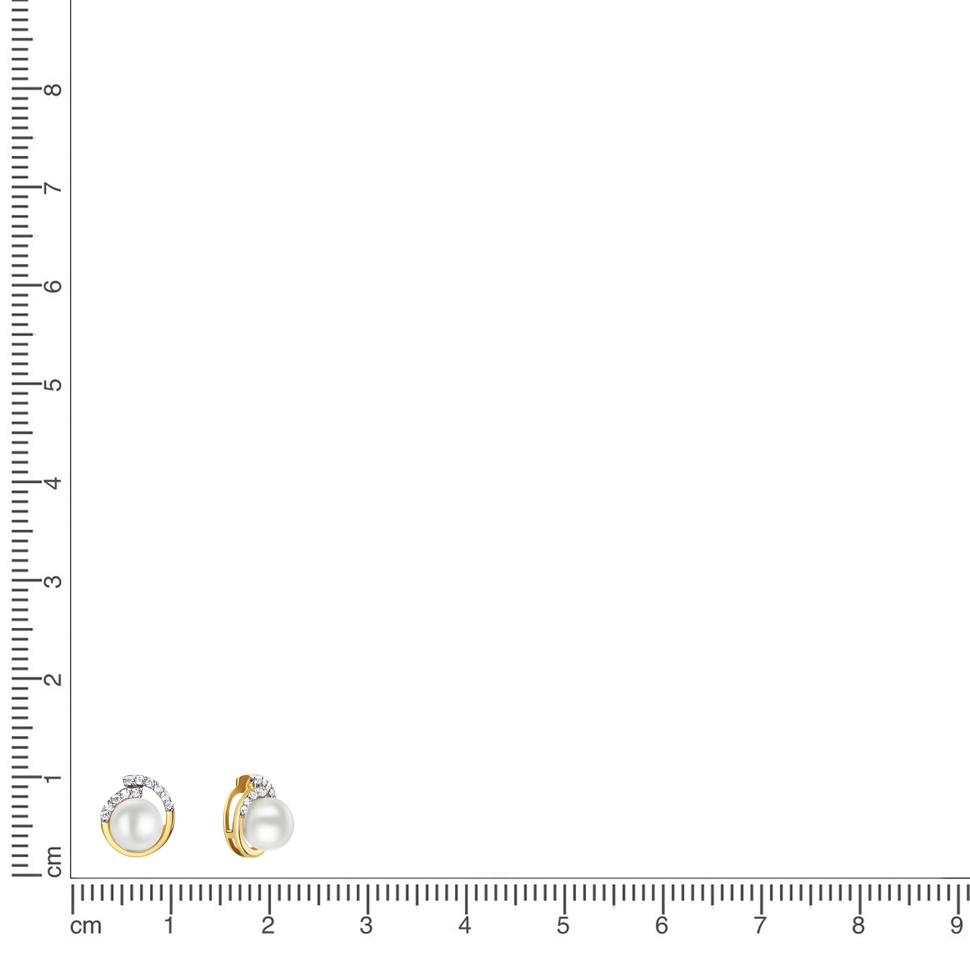 Anhänger 375/- Gelbgold bicolor Zirkonia Perle
