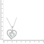 Anhänger mit Kette 925/- Sterling Silber rhodiniert Herz