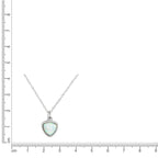 Anhänger mit Kette 925/- Sterling Silber rhodiniert synth. Opal
