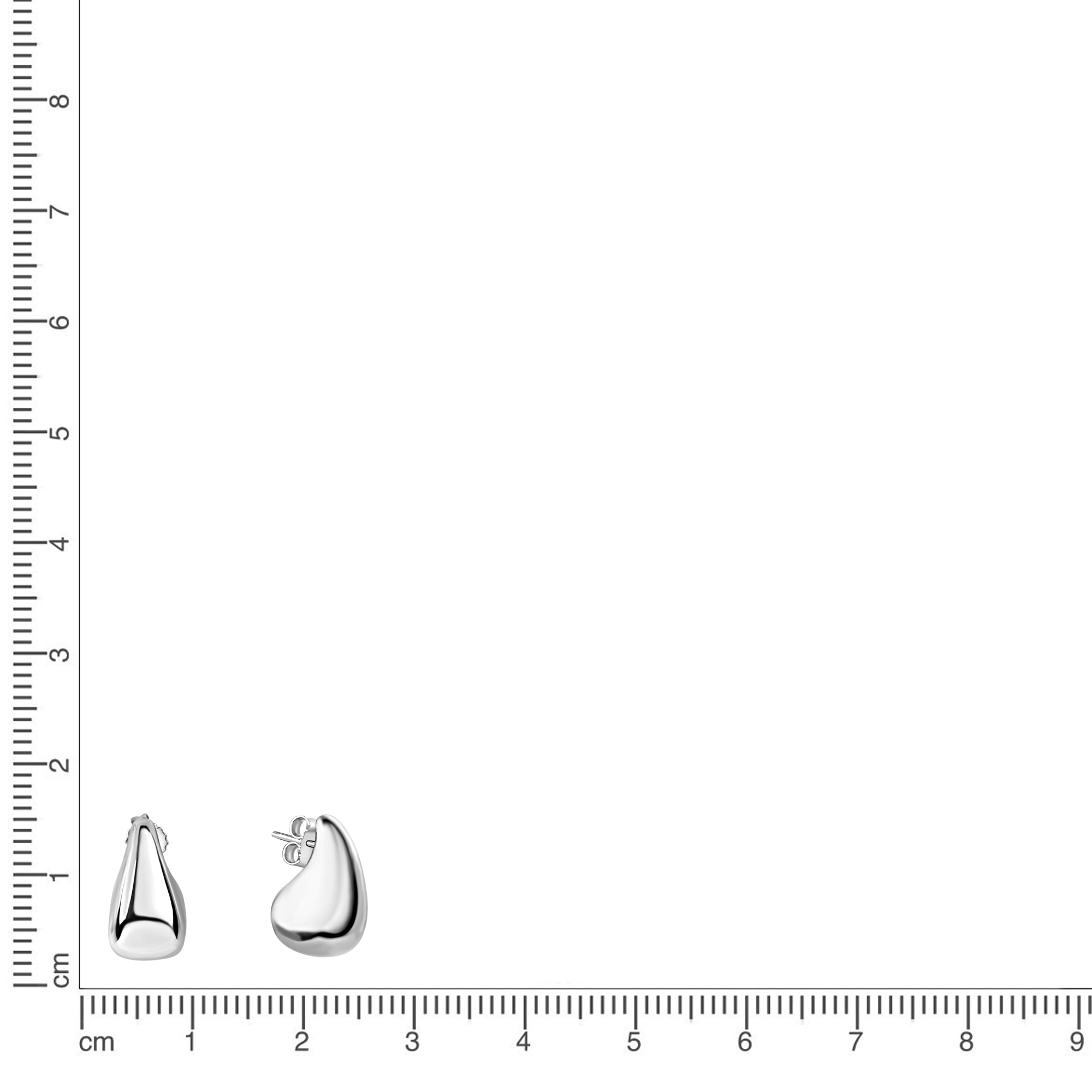 Ohrstecker 925/- Sterling Silber rhodiniert glanz