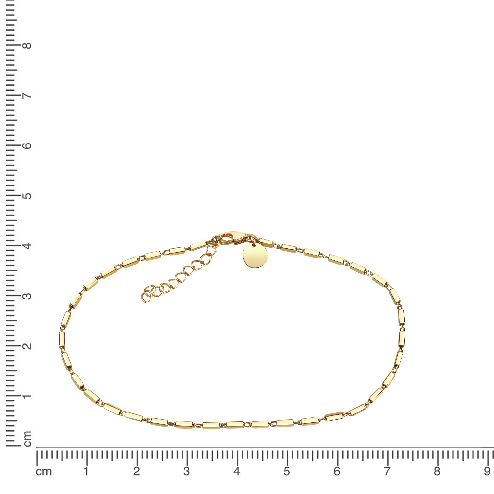 Fusskette 925/- Sterling Silber vergoldet Stäbchen