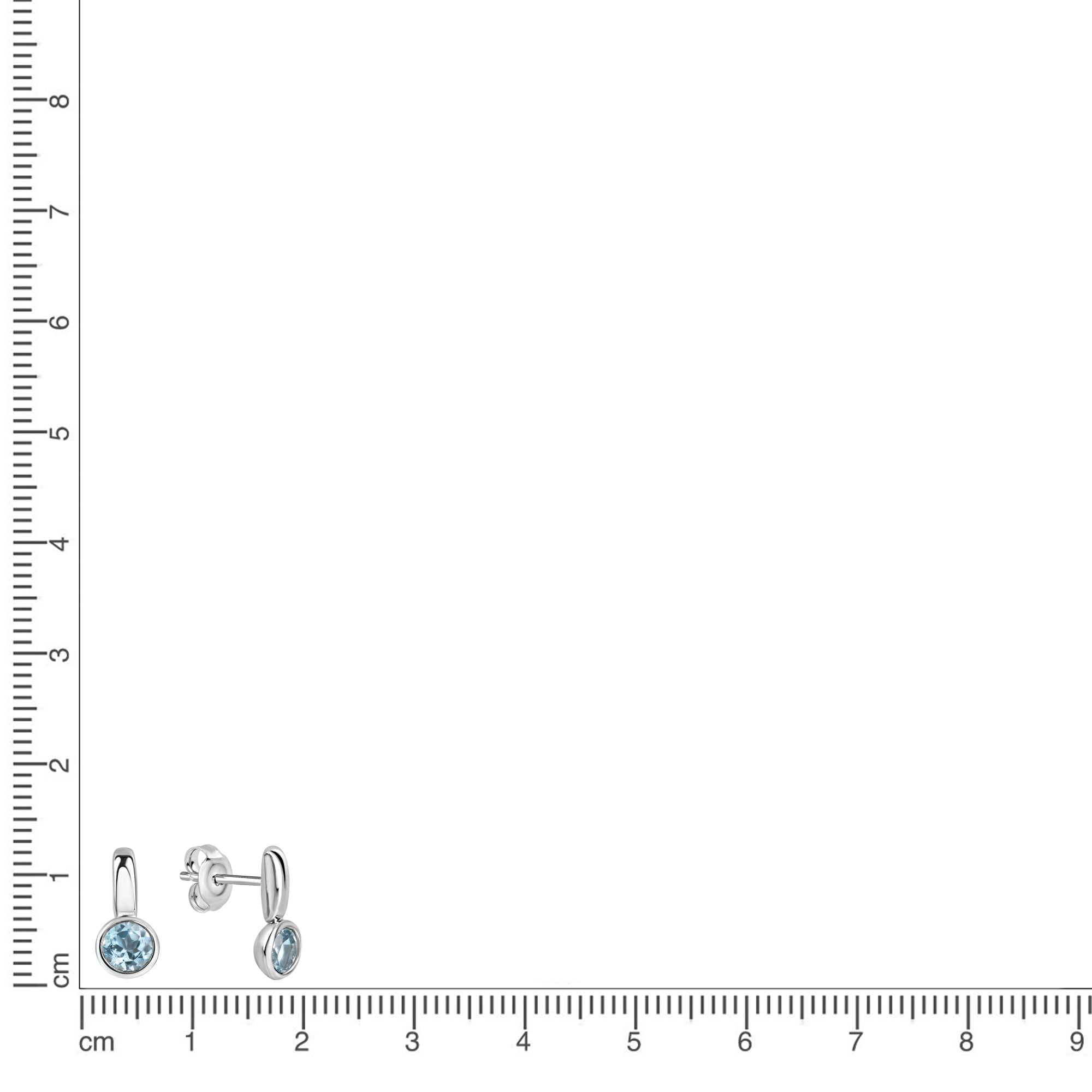 Ohrstecker 925/- Sterling Silber rhodiniert synth. Spinell
