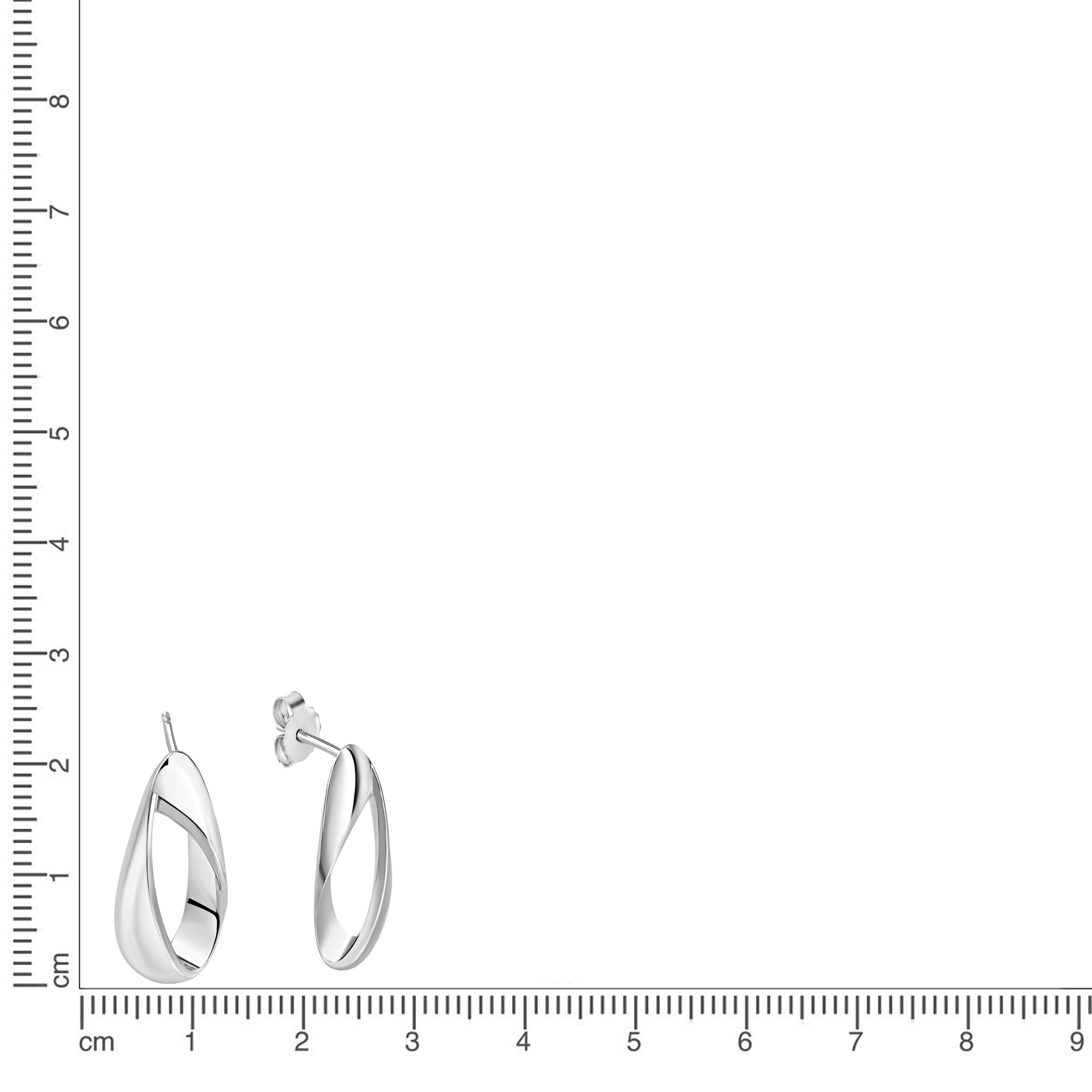 Ohrhänger 925/- Sterling Silber rhodiniert glanz