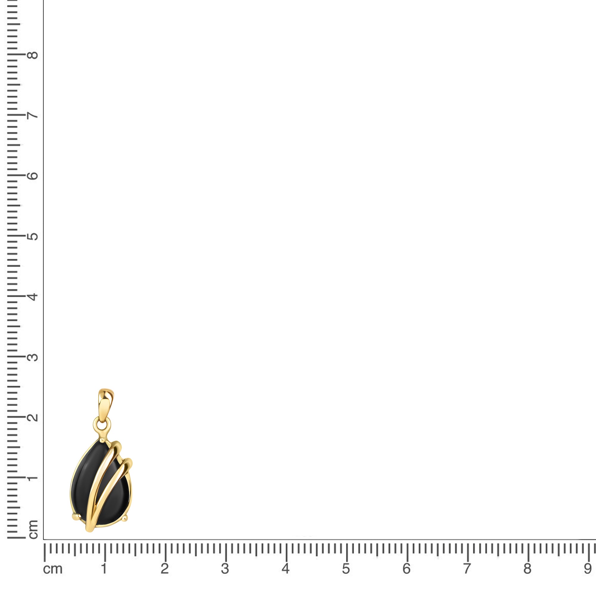 Anhänger 375/- Gelbgold glanz Onyx